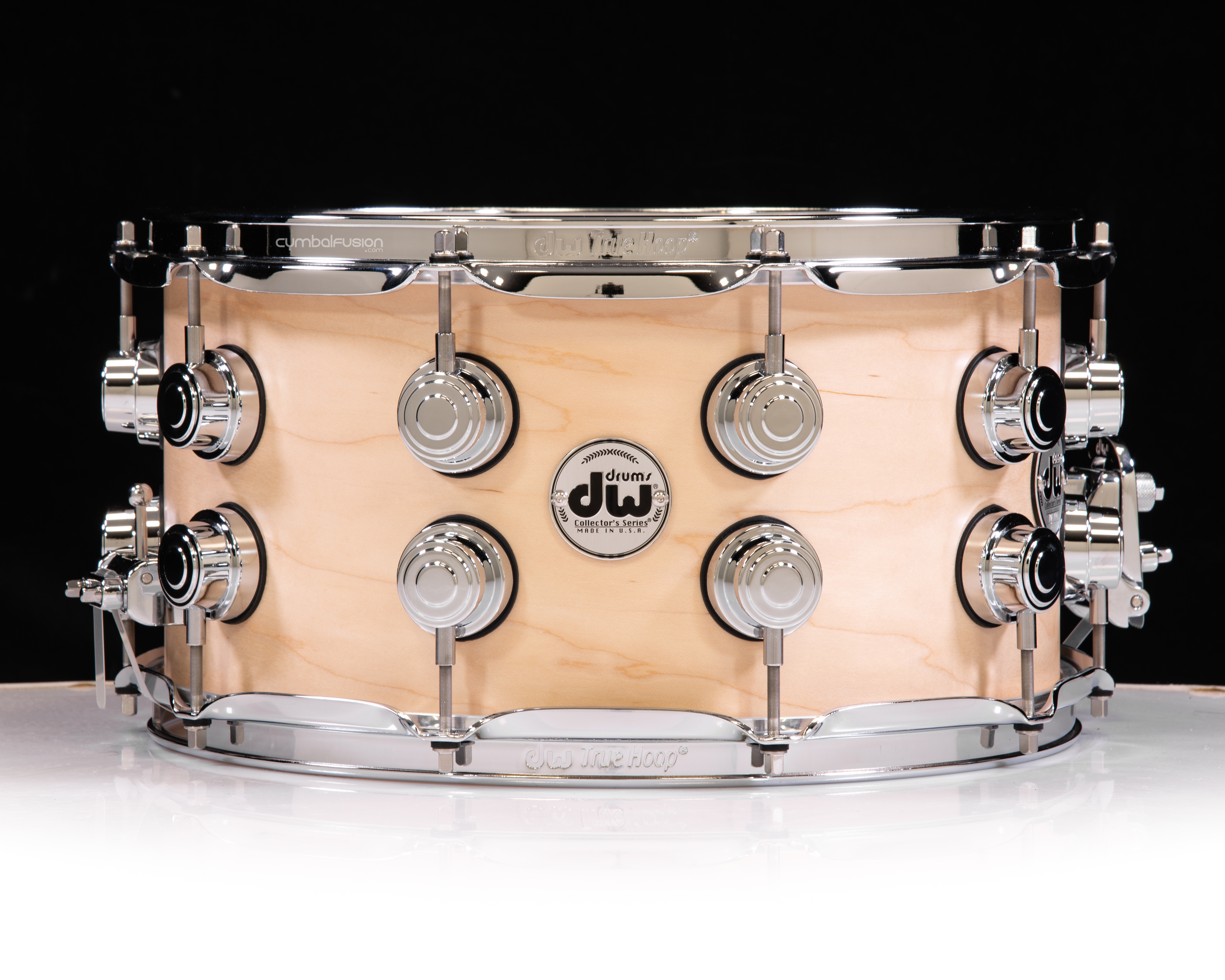 The Maple 8x14 Snare Drum White Satin-