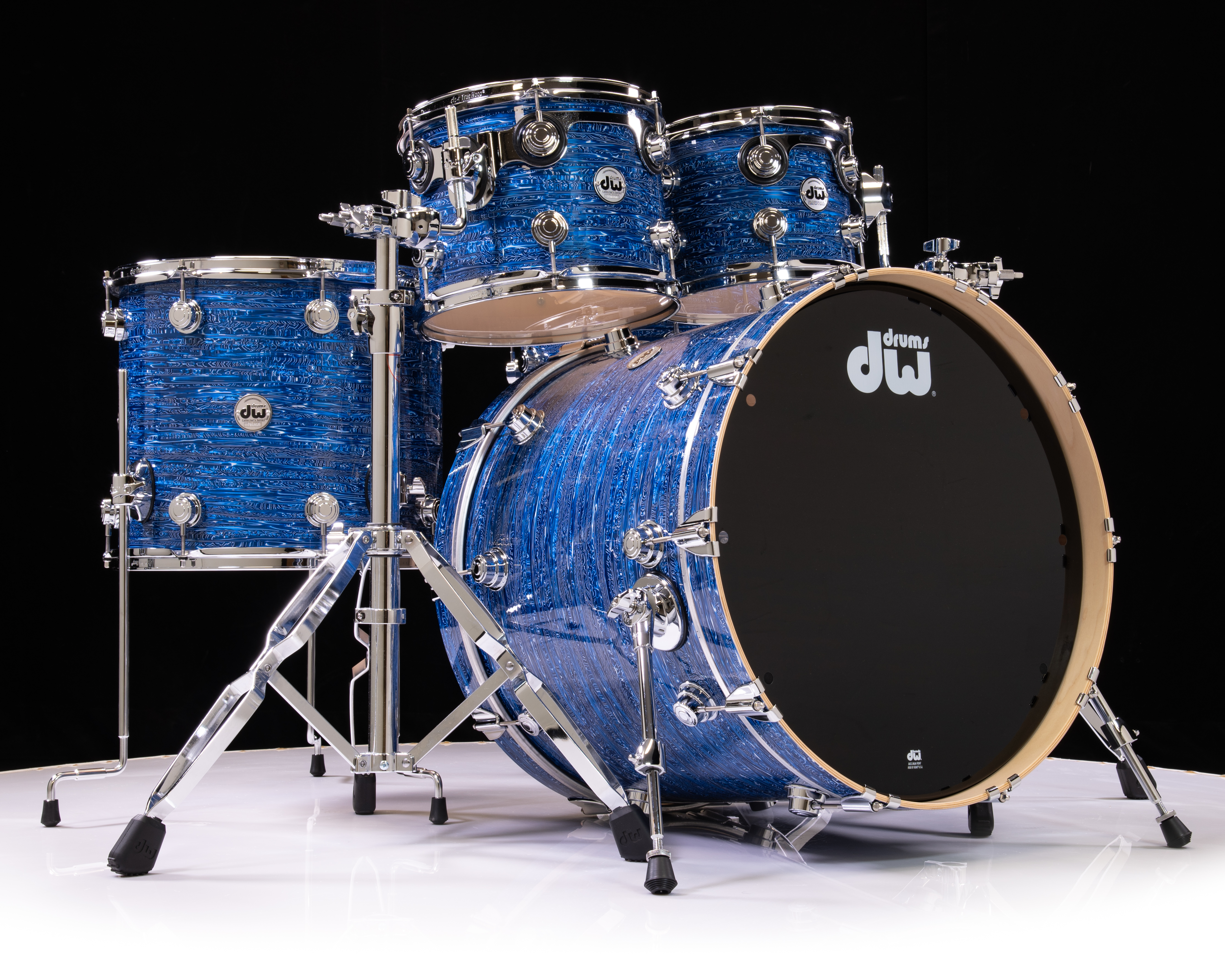 DW Collector's 5pc Maple SSC Kit - Blue Strata w/Chrome HW