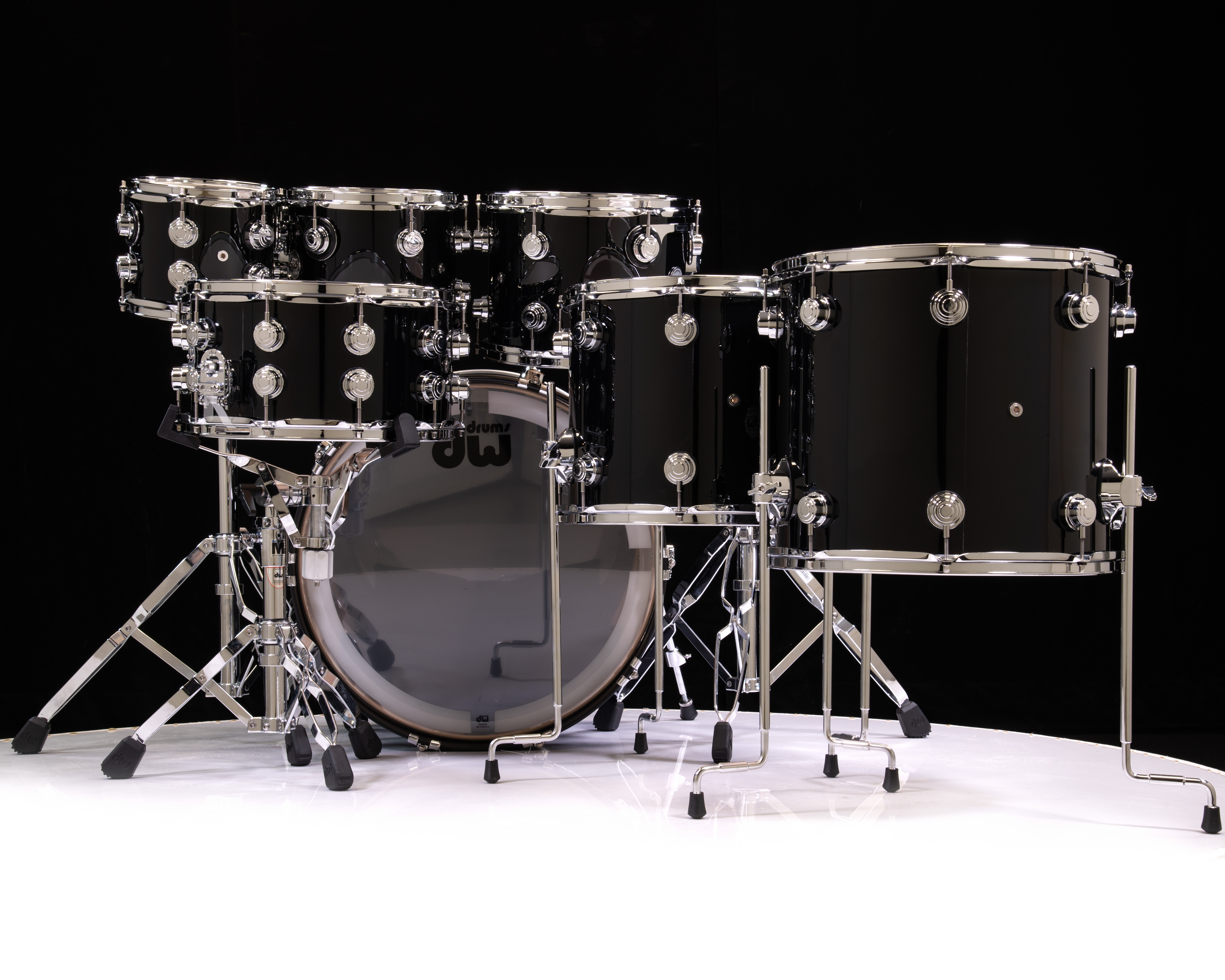 DW Collector's 7pc Maple SSC Kit - Gloss Black Finishply w/Chrome