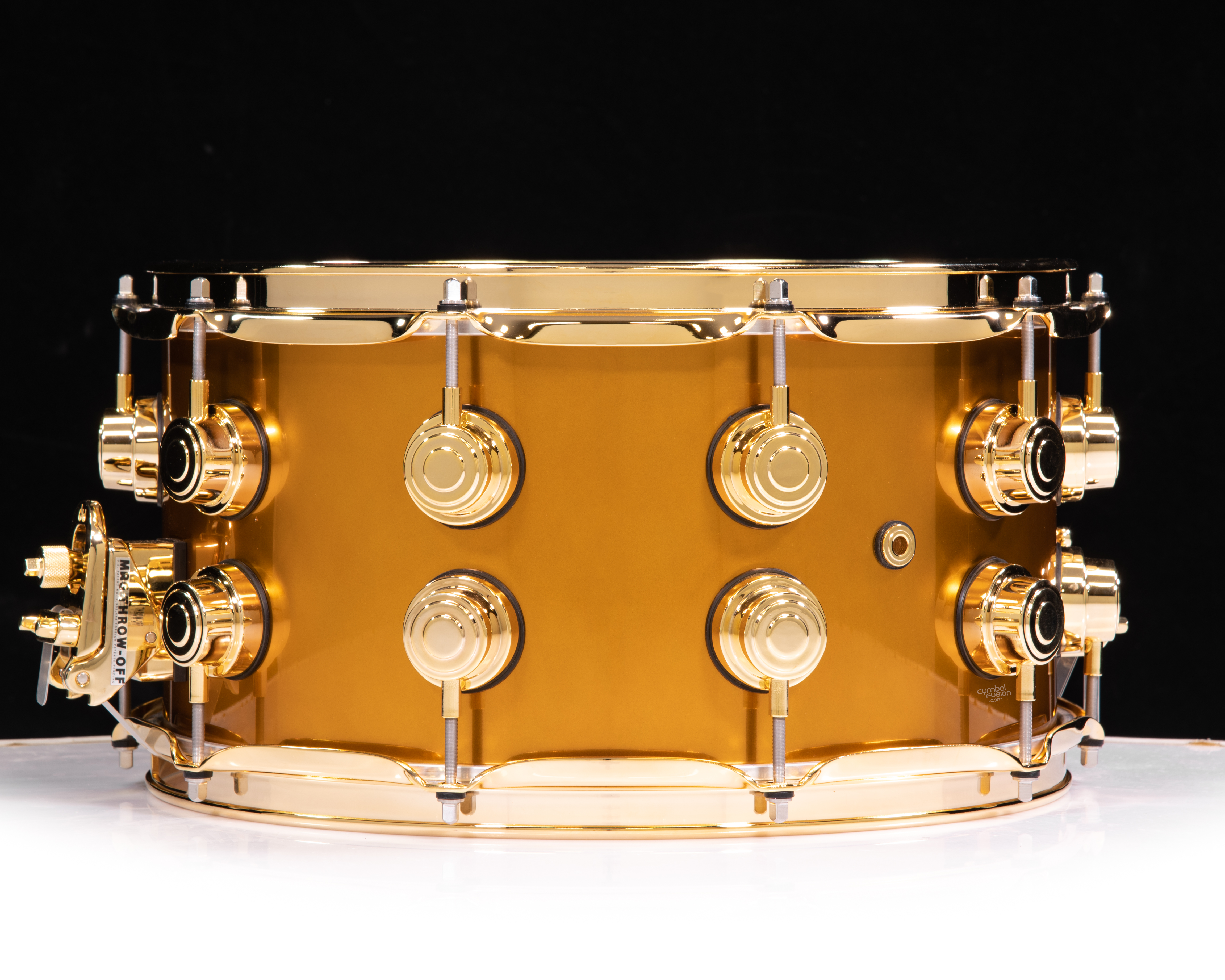 DW Collector's 7x14 Maple Snare - Liquid Copper w/Gold HW
