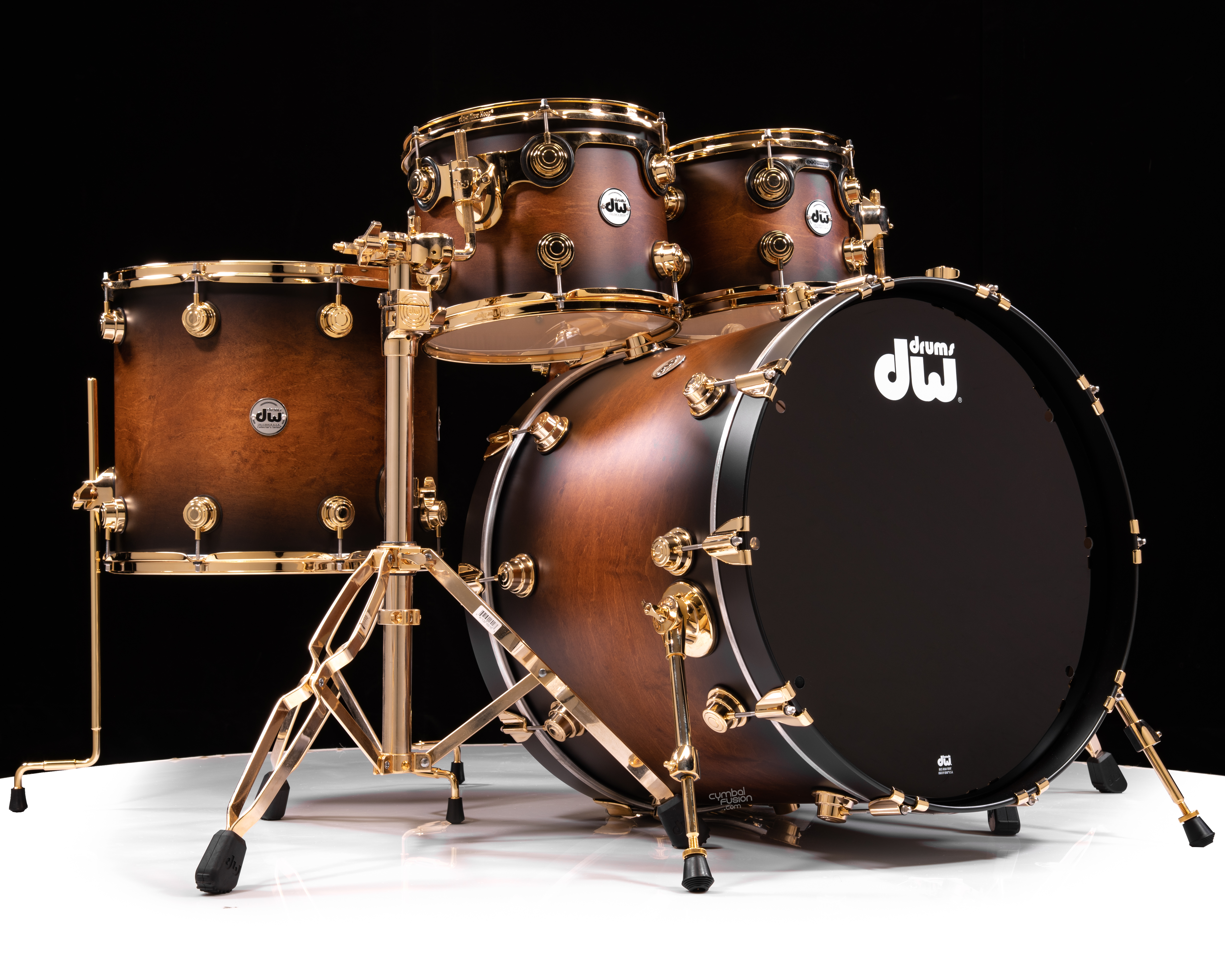 DW Collector's 5pc SSC Maple Kit - Honey to Ebony Satin Oil Burst