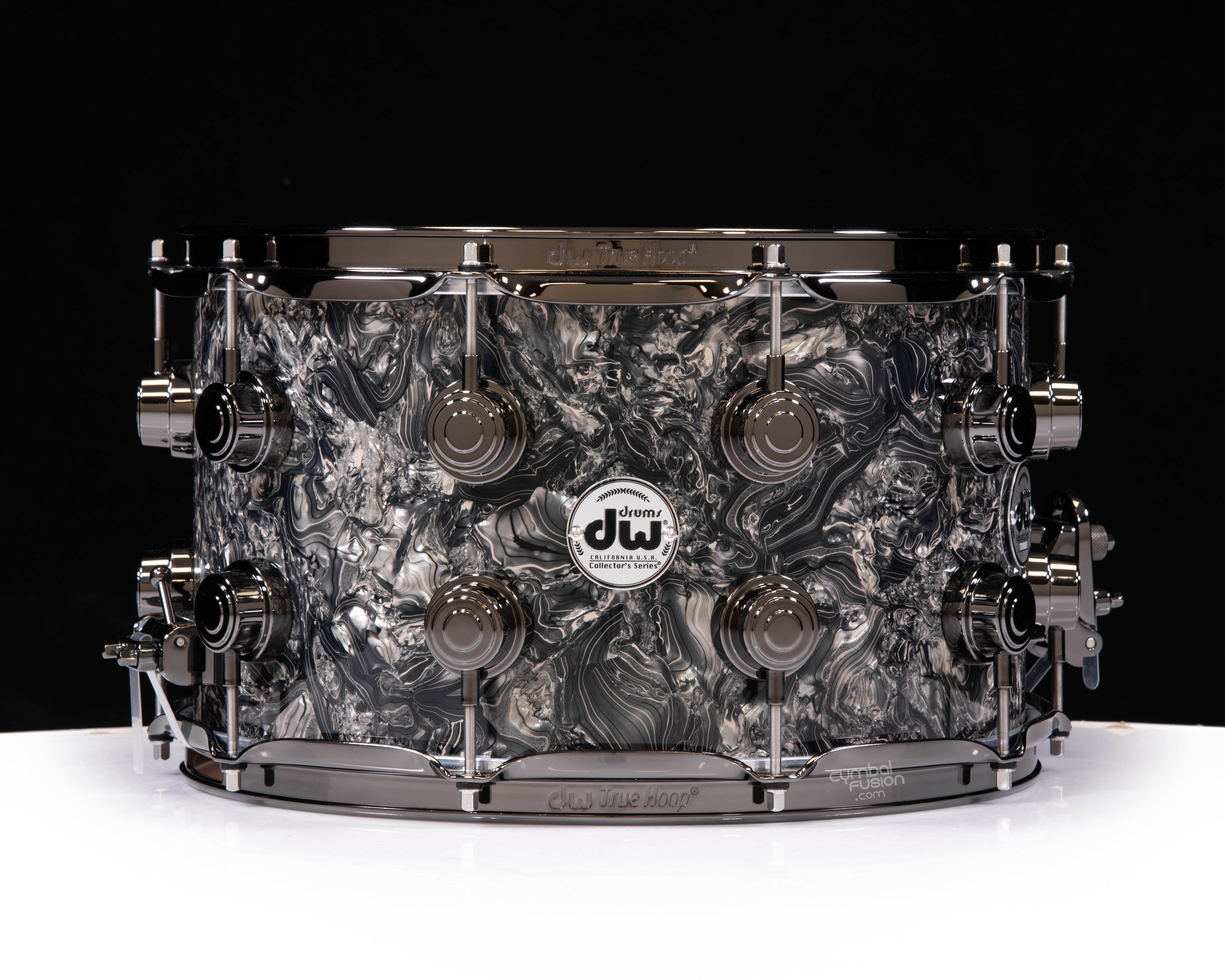 DW Collector's 8x14 SSC Maple Snare - Silver Abalone w/Black