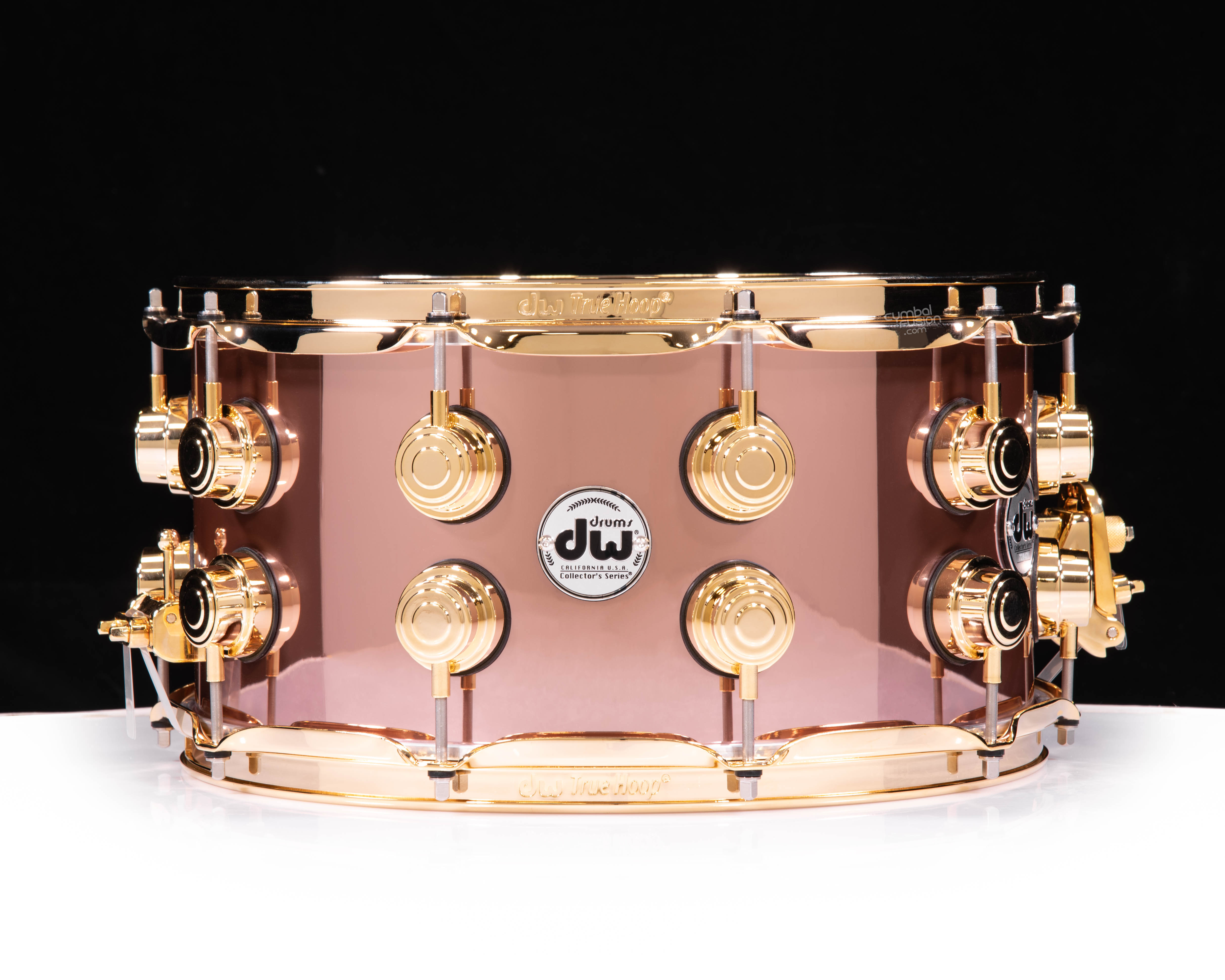 DW Collector's 7x14 SSC Maple Snare Drum - Rose Copper w/Gold HW