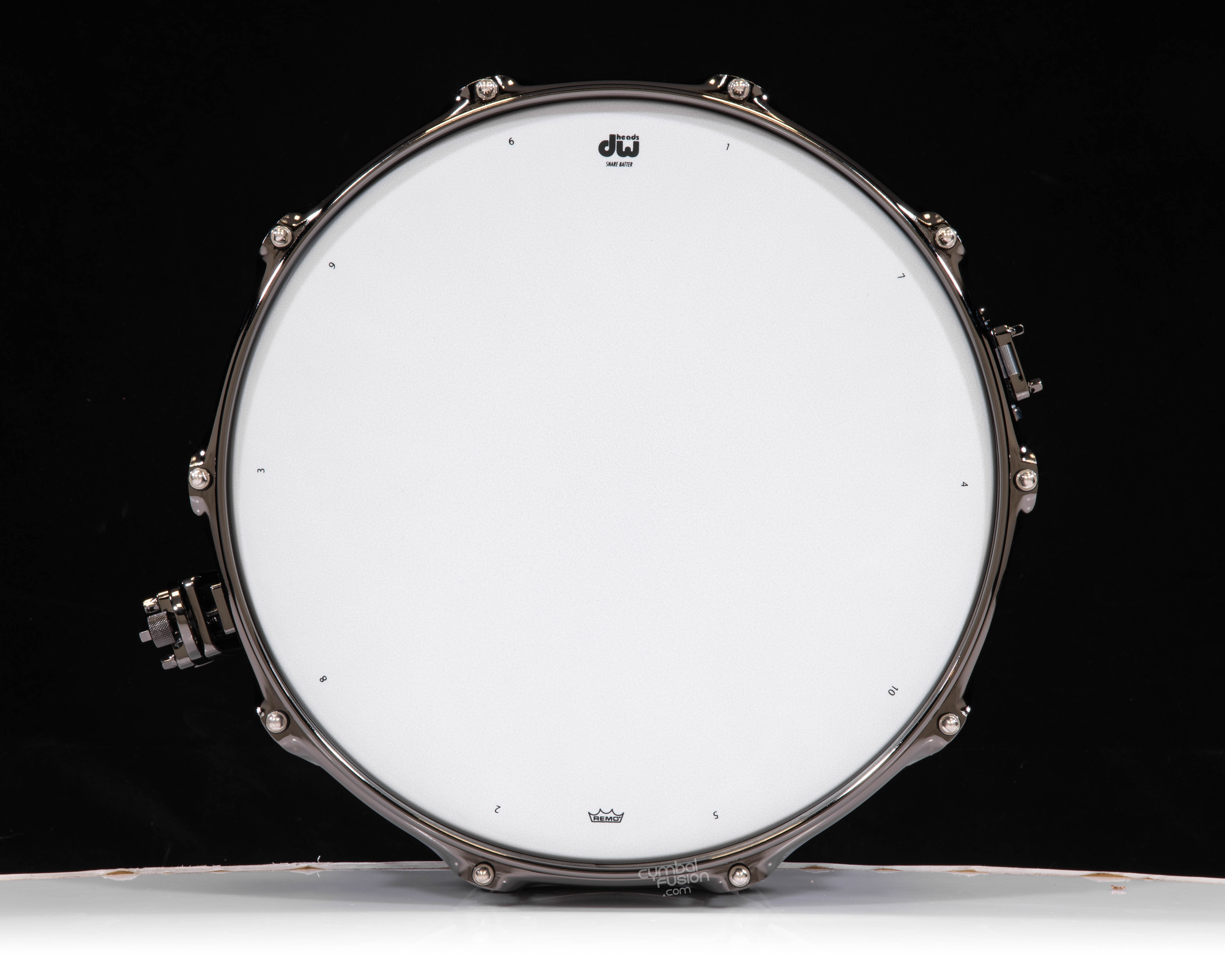 DW Collector's 6.5x14 Satin Black Nickel over Brass - Black