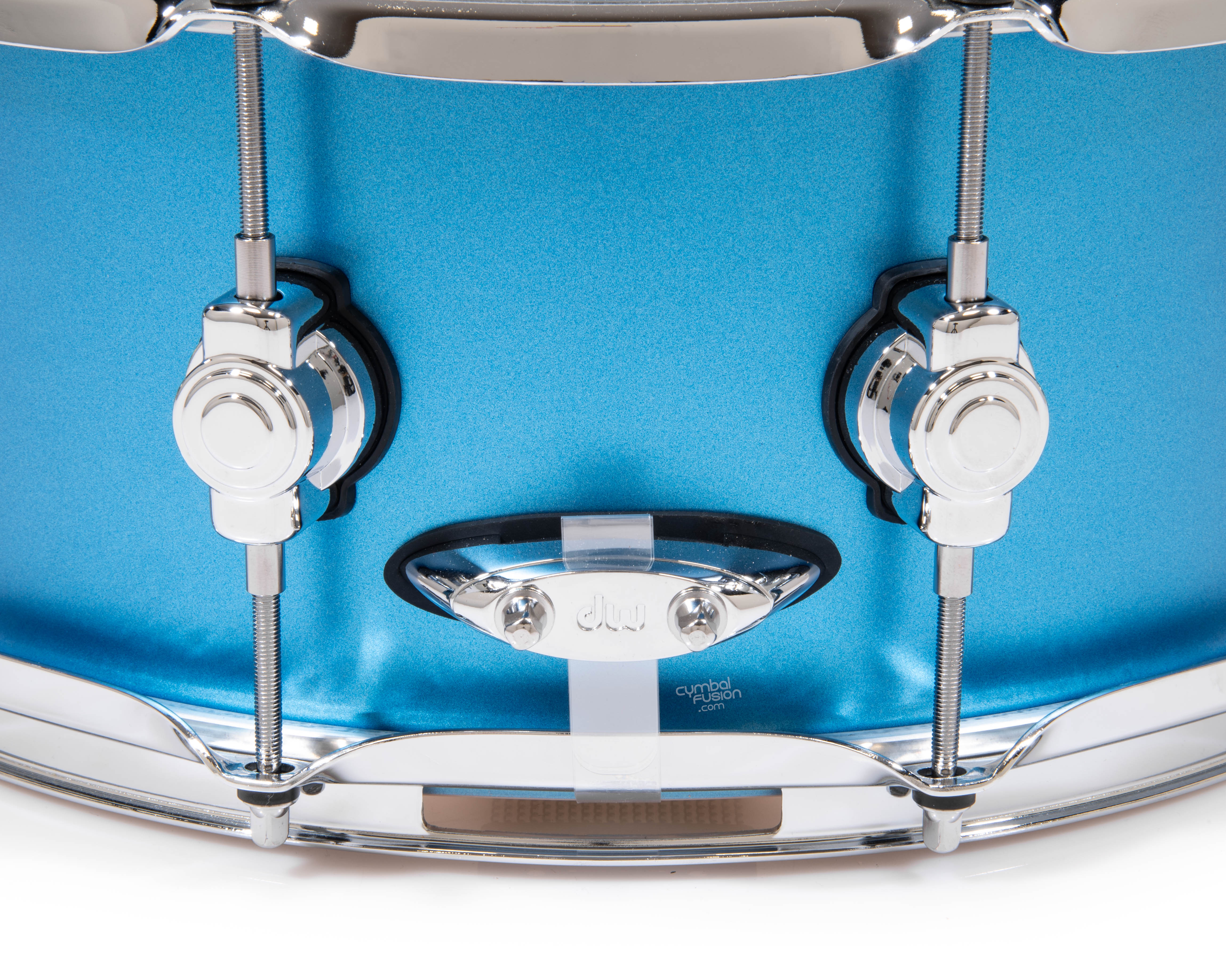 DW Design Series 6x14 Maple Snare Drum - Aqua Metallic