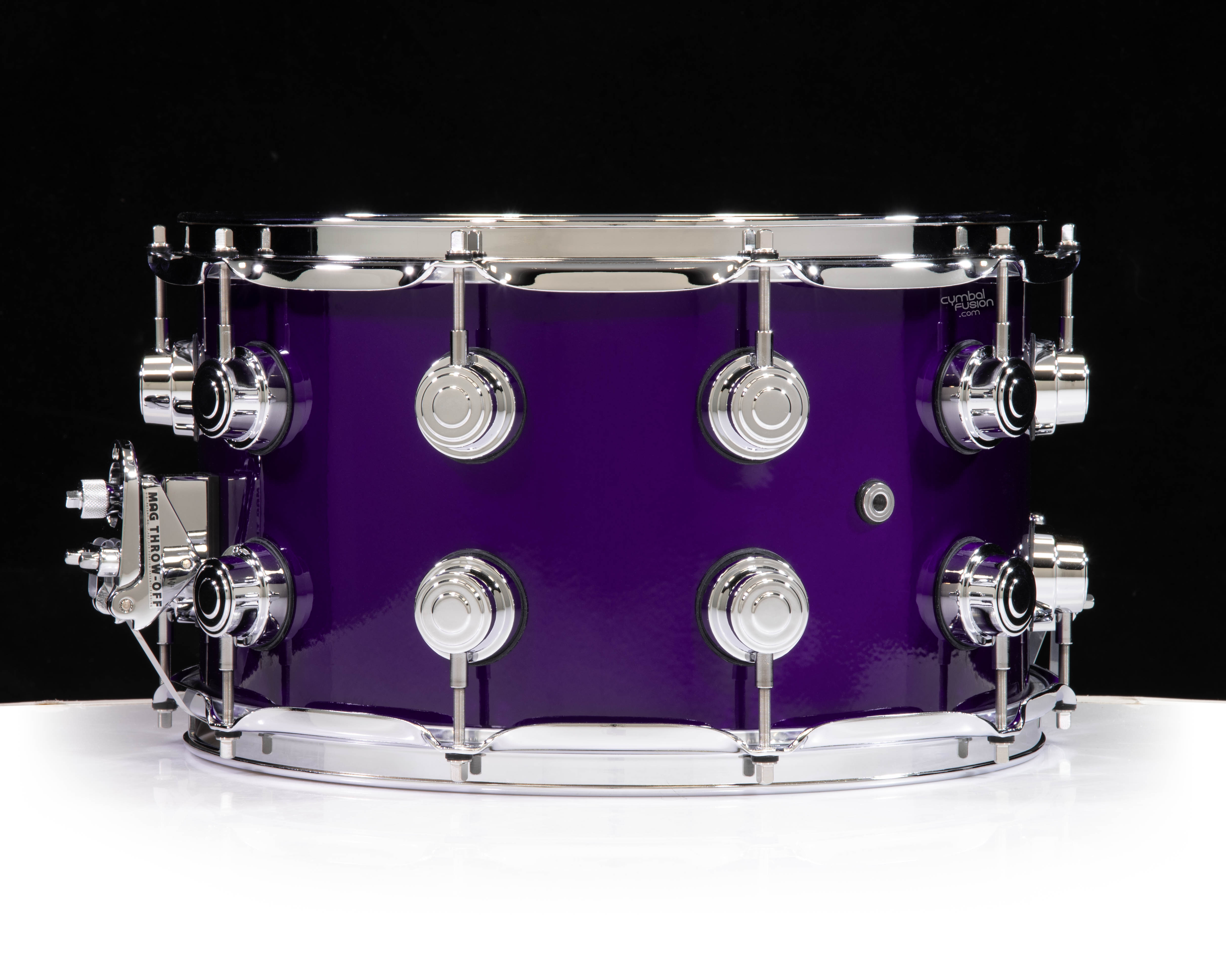 DW Brass Snare Drum 8x14 - Illusion Purple - CymbalFusion.com