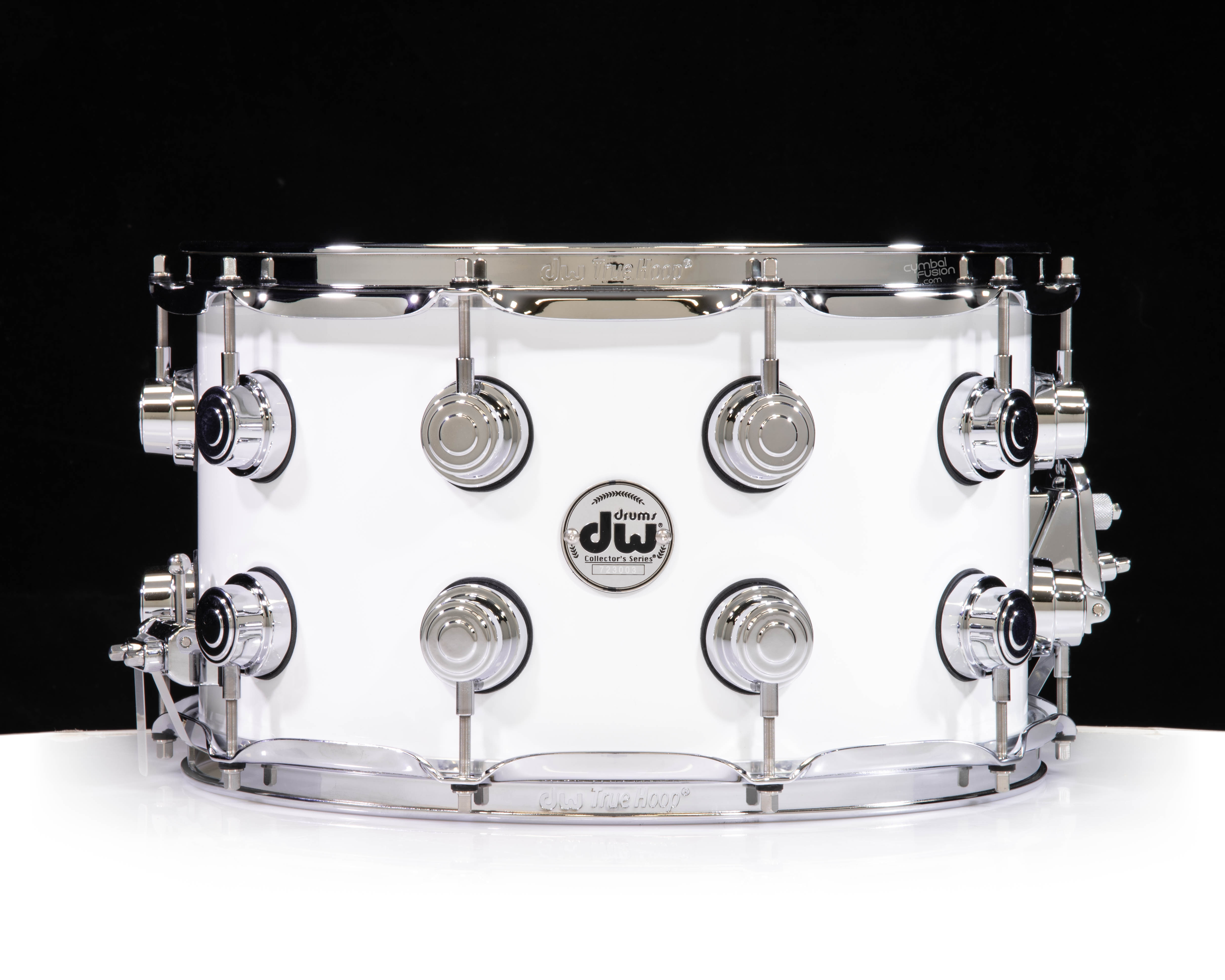 DW Brass Snare Drum 8x14 - Polar White - CymbalFusion.com