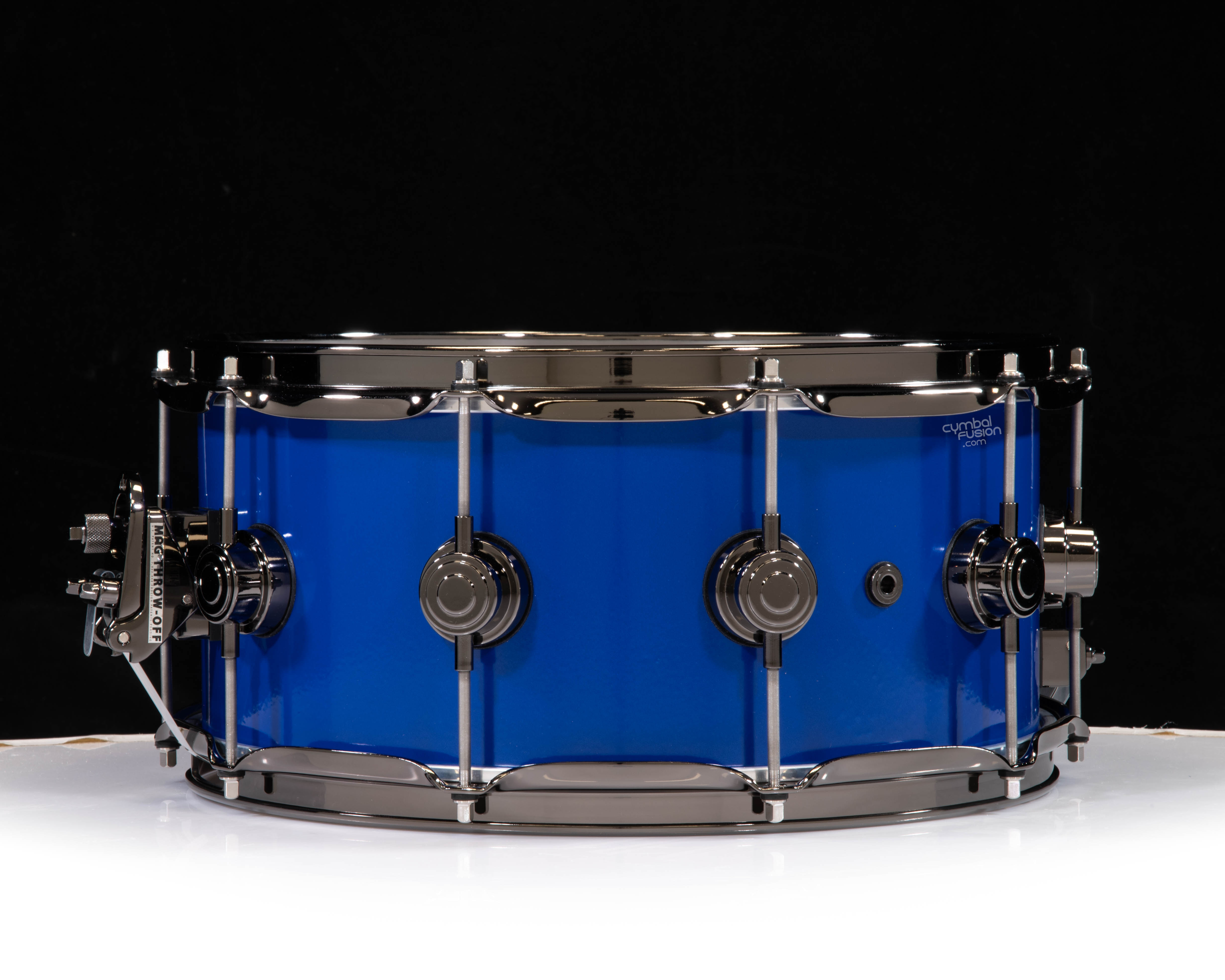 DW Collector's 6.5x14 Brass Snare Drum w/Black Nickel - Yama Blue