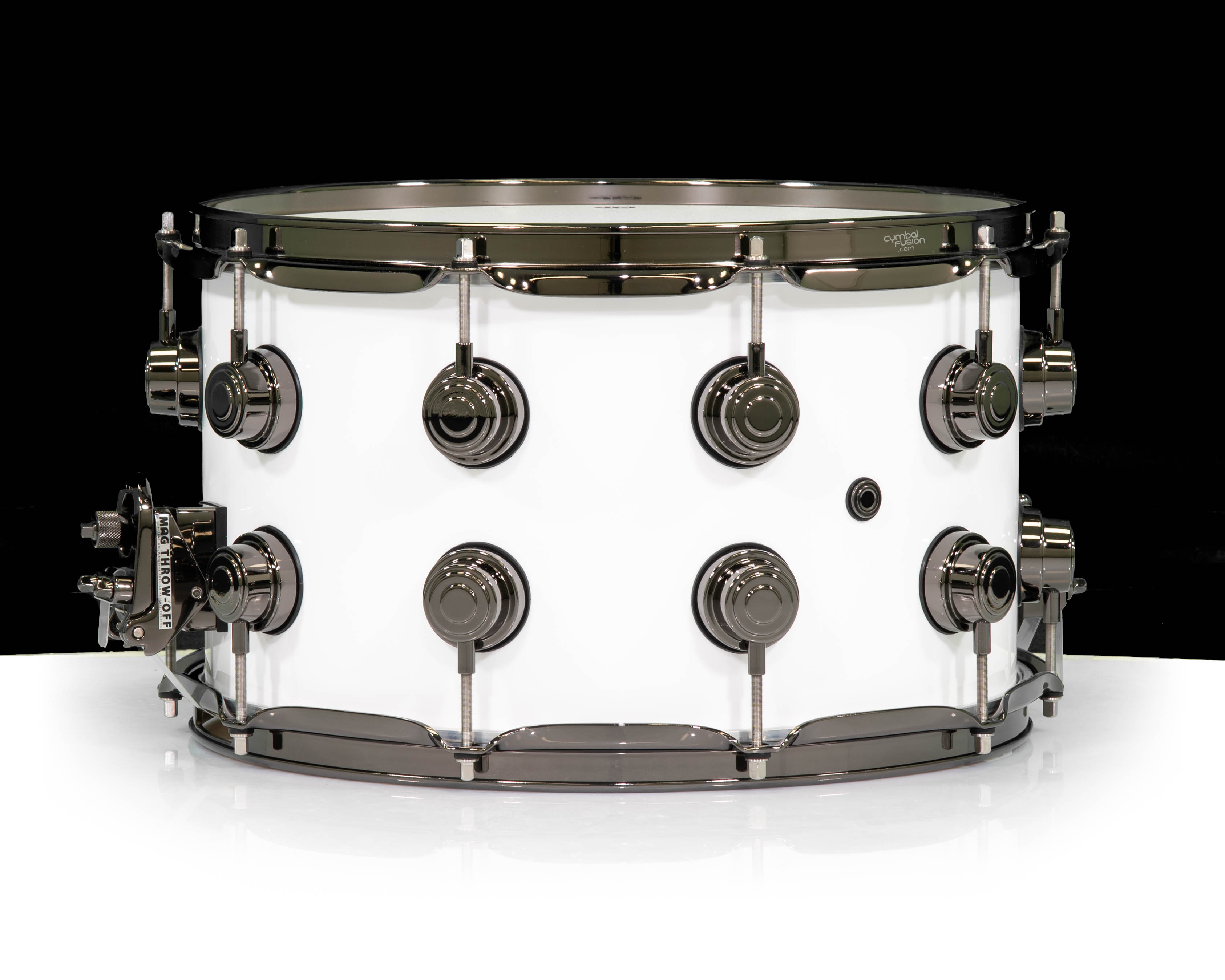 DW Collector's 8x14 SSC Maple Snare - White Lacquer w/Black