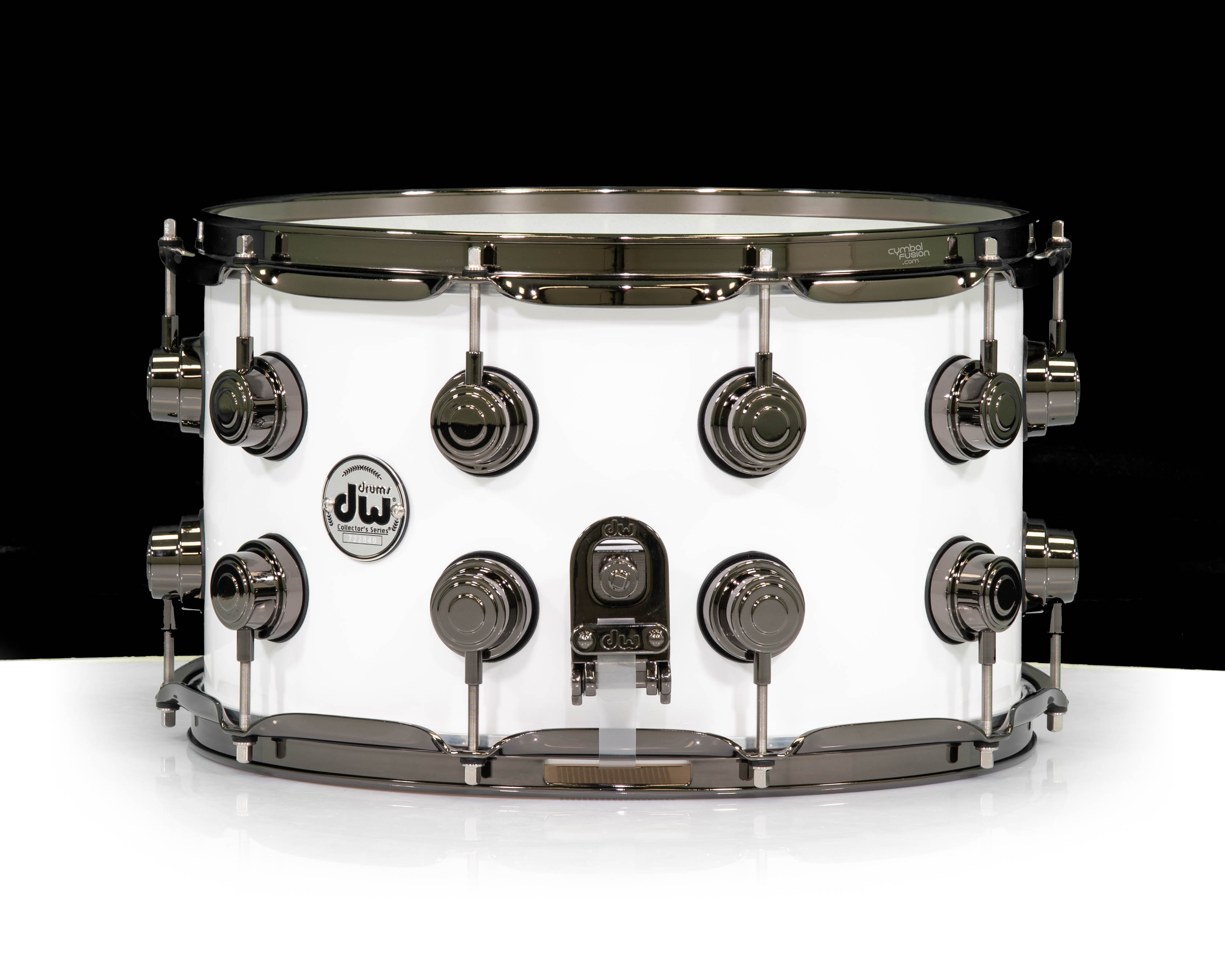 DW Collector's 8x14 SSC Maple Snare - White Lacquer w/Black