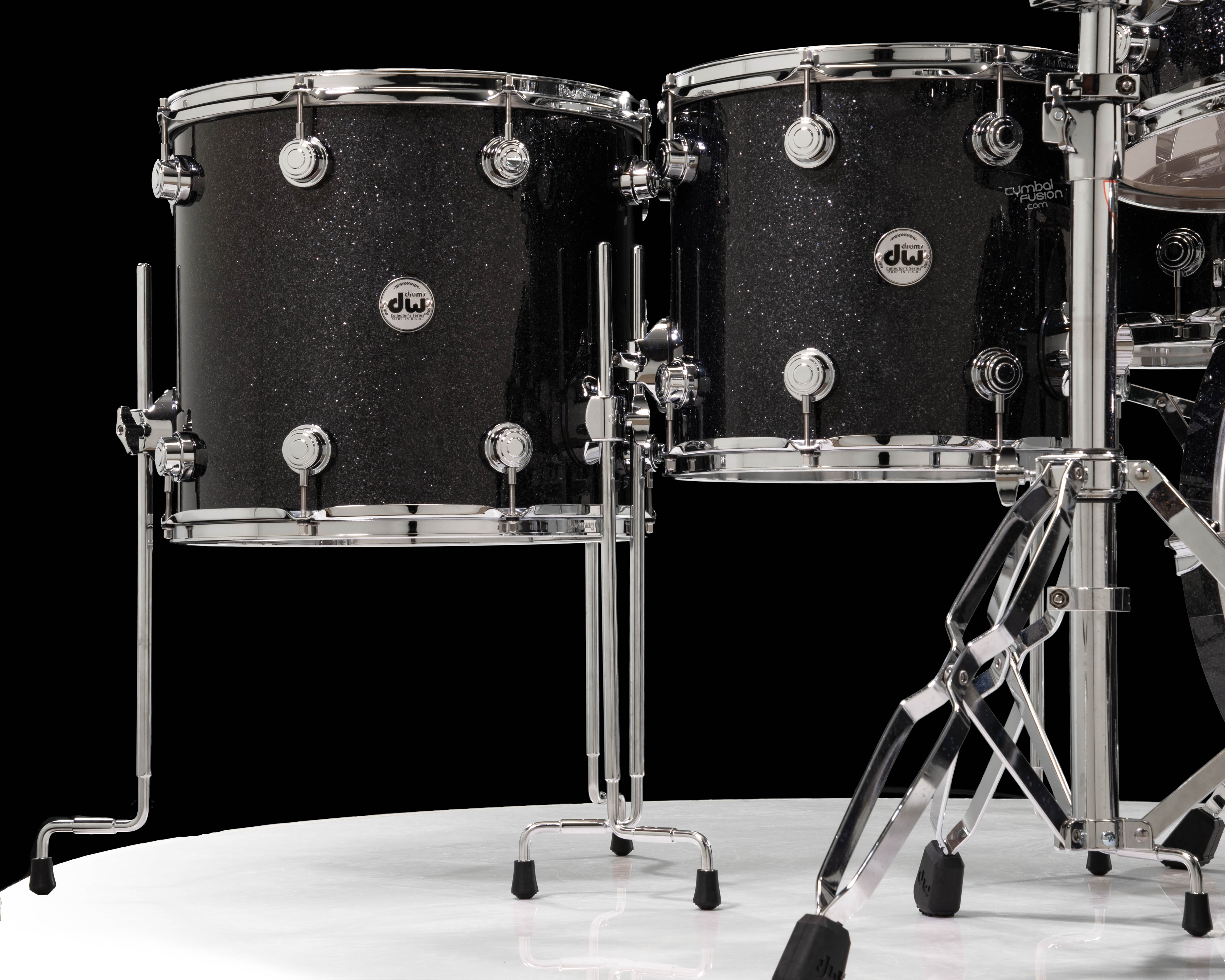 DW Collector's 7pc Maple Mahogany Shell Pack - Black Ice