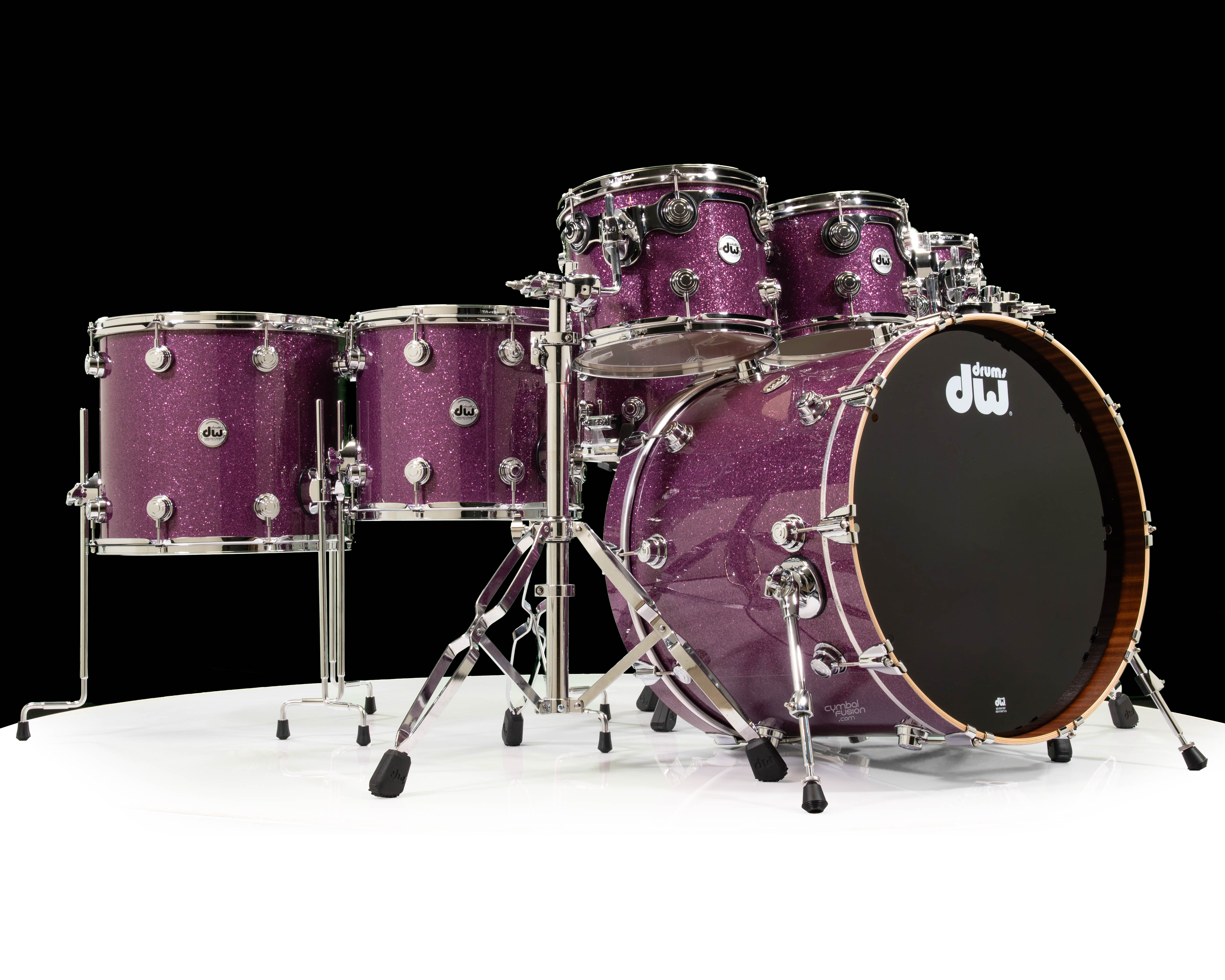 DW Collector's 7pc Collector's Maple/Mahogany Kit - Purple Glass