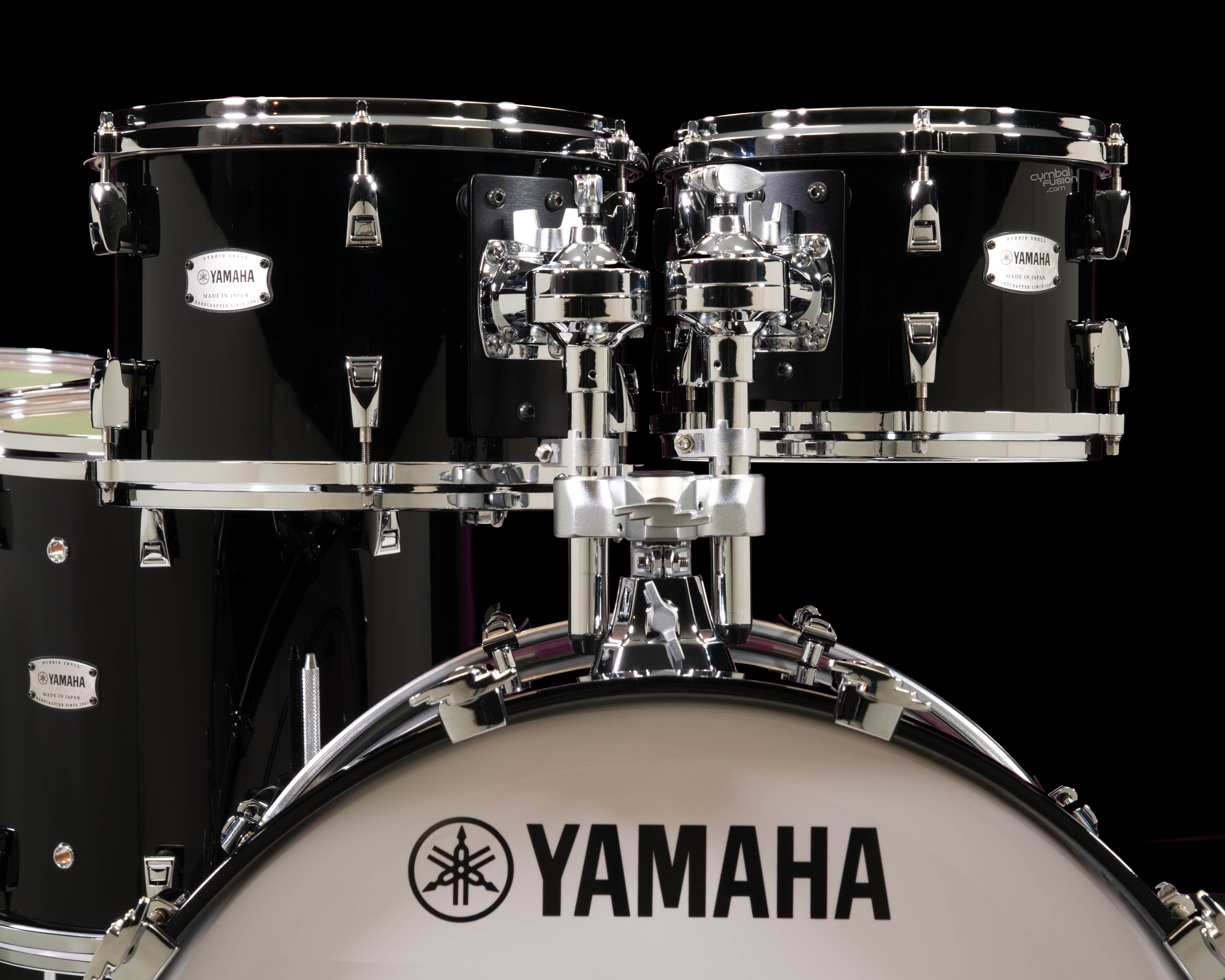 Yamaha PHX 5pc Shell Pack - Solid Black Lacquer 10/12/14/16/22