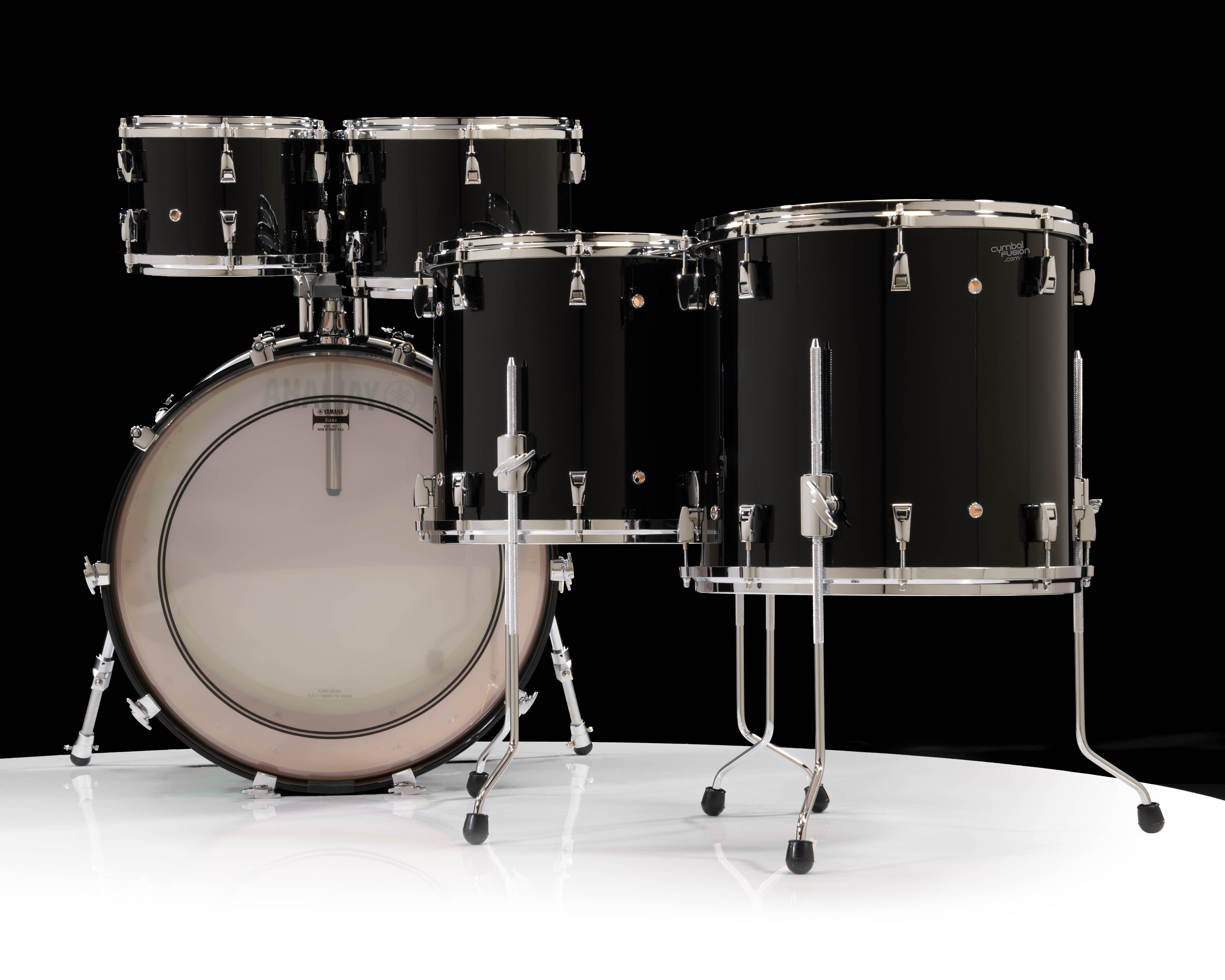 Yamaha PHX 5pc Shell Pack - Solid Black Lacquer 10/12/14/16/22