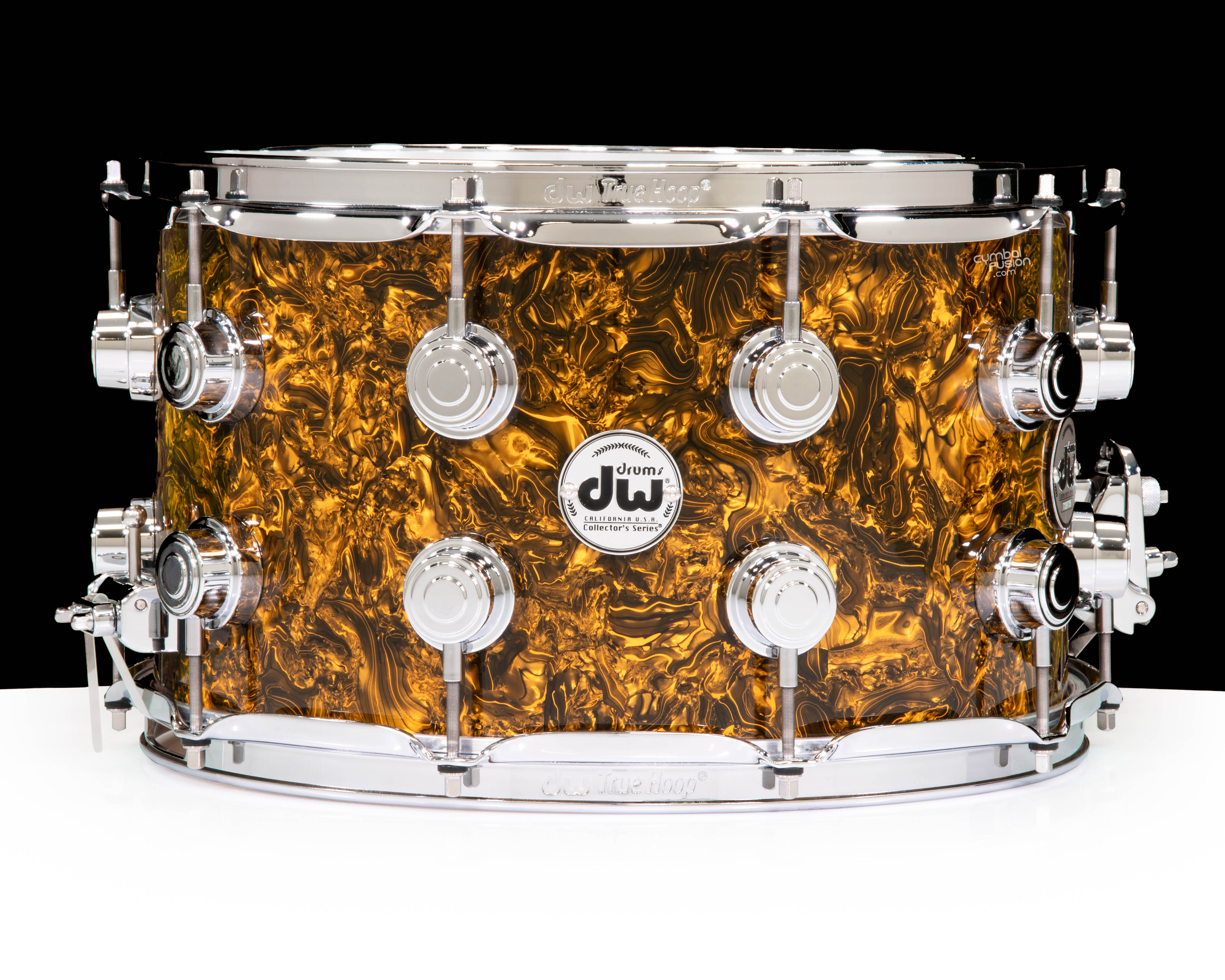 DW Collector's 8x14 Maple SSC Snare-Gold Abalone w/ Chrome