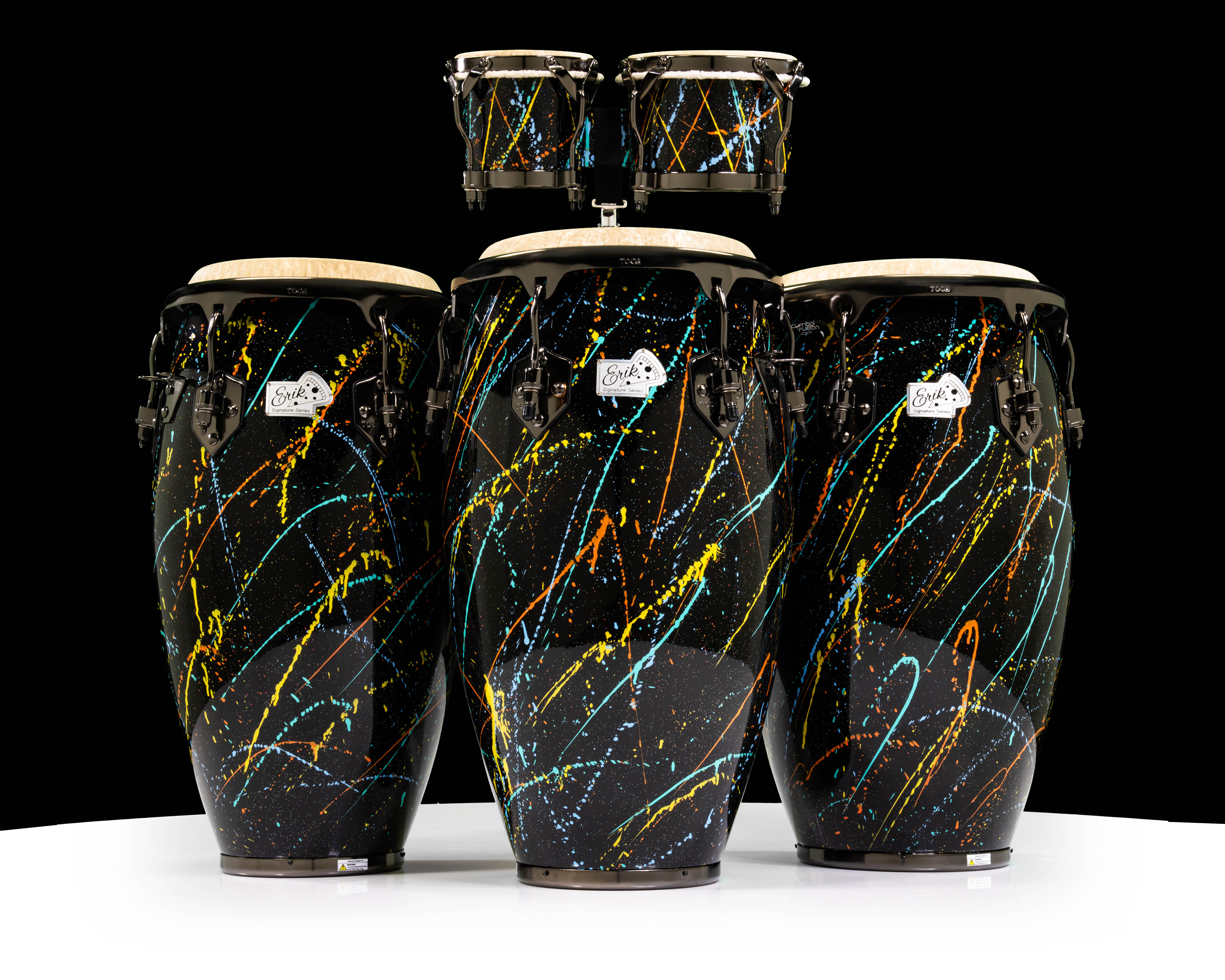Toca Erik Piza Signature Series EP Splash 3-piece Conga and Bongo