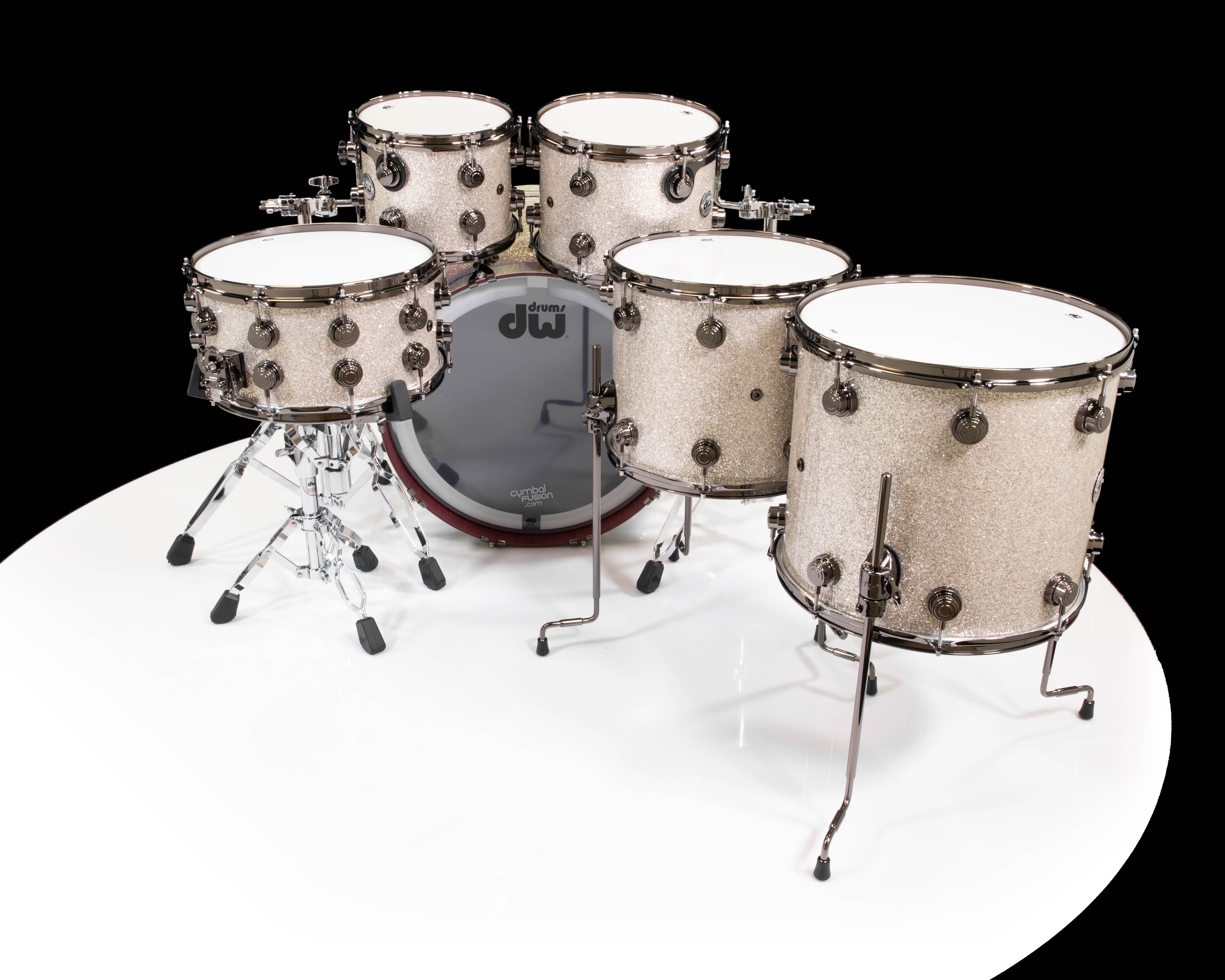 DW Collector's 6pc Purpleheart Kit - Broken Glass w/Black Nickel