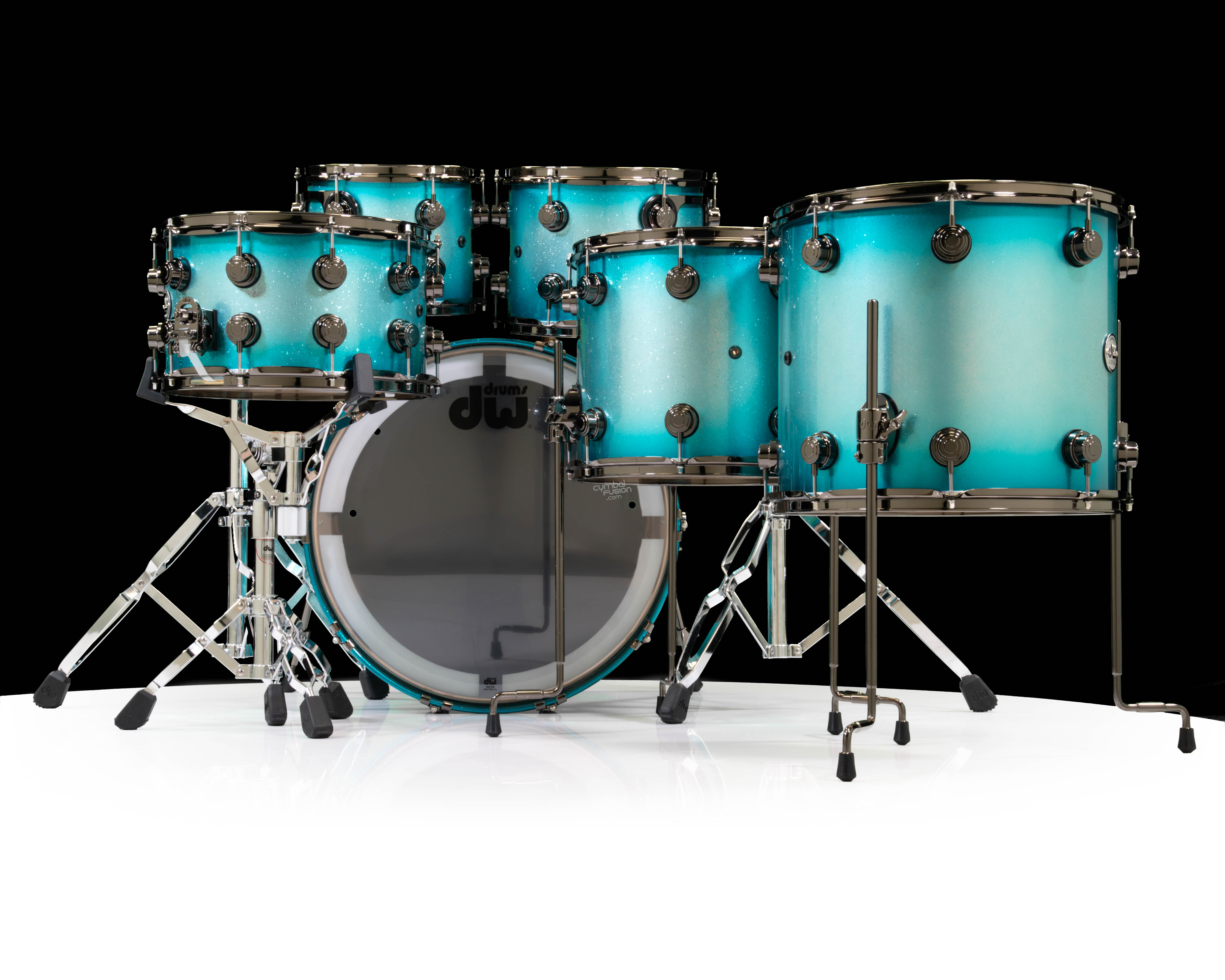 DW Collector's 6pc SSC Maple Kit - Exotic Turquoise Glitz w