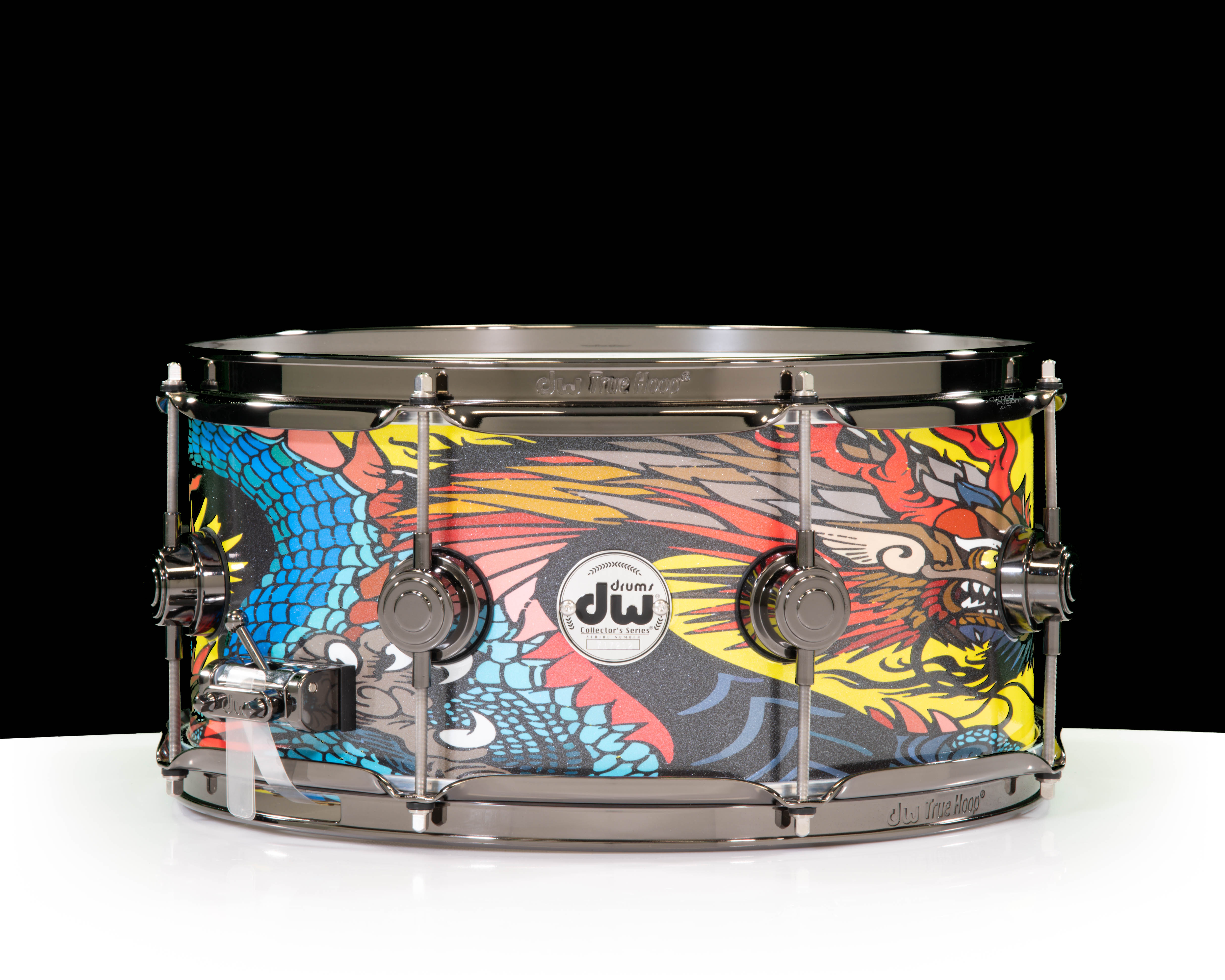 DW Collector's 6.5x14 Brass Snare Drum - Custom Wrap - Yellow