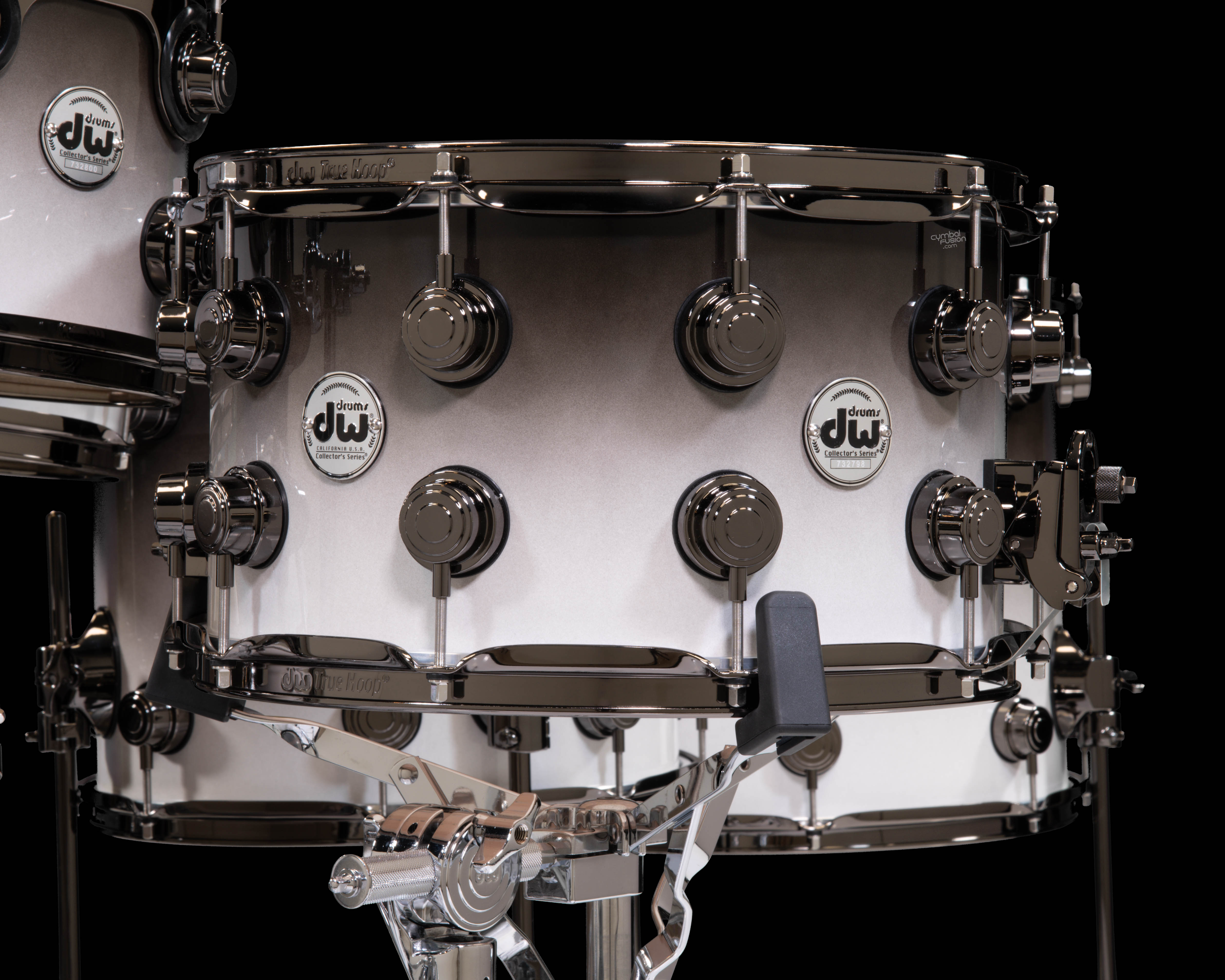 DW Collector's 6pc SSC Maple Kit Solid White to Candy Black Fade