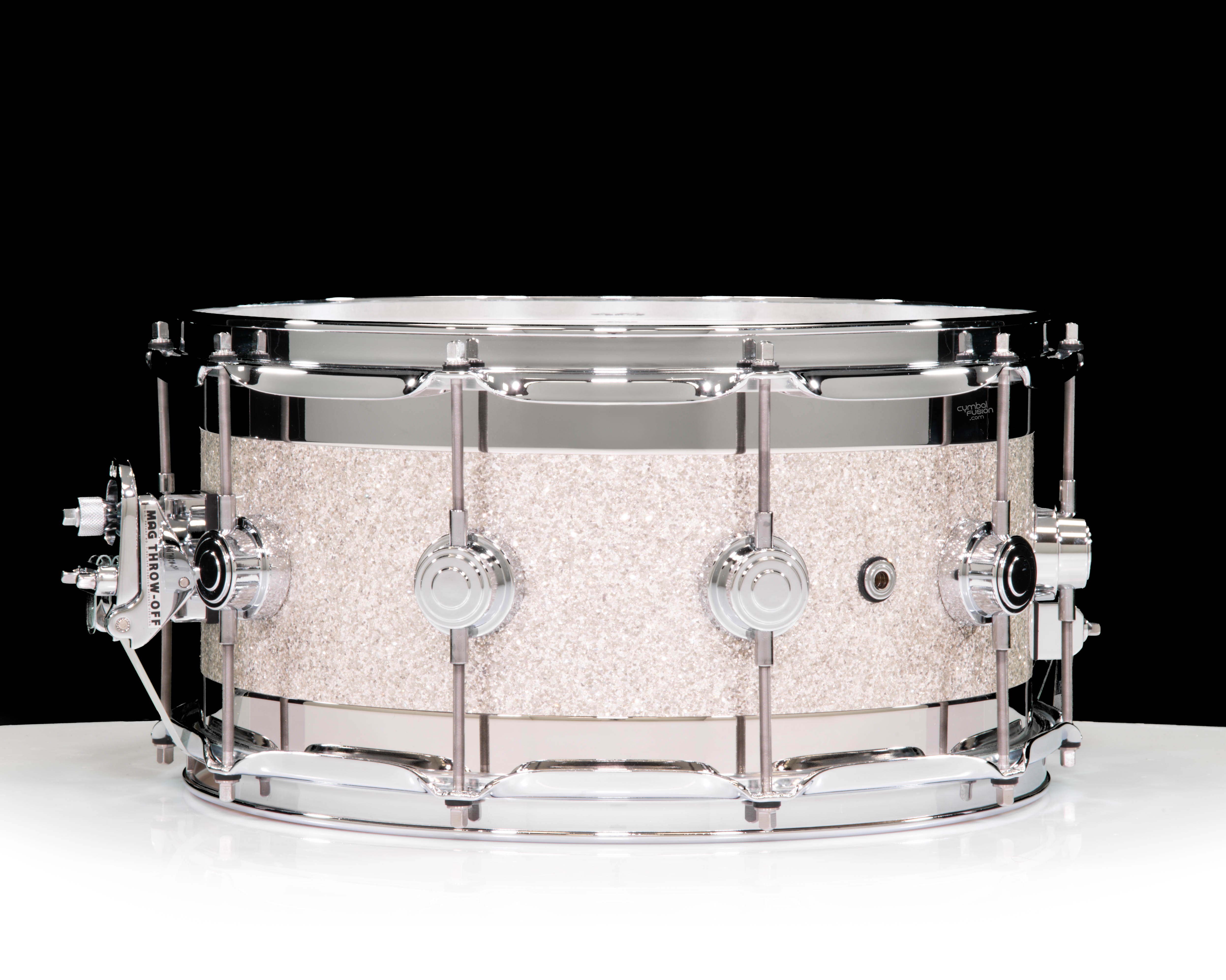 dw edge (14×5) DW Collector's Series 7x14 Maple Edge Snare - Broken Glass w