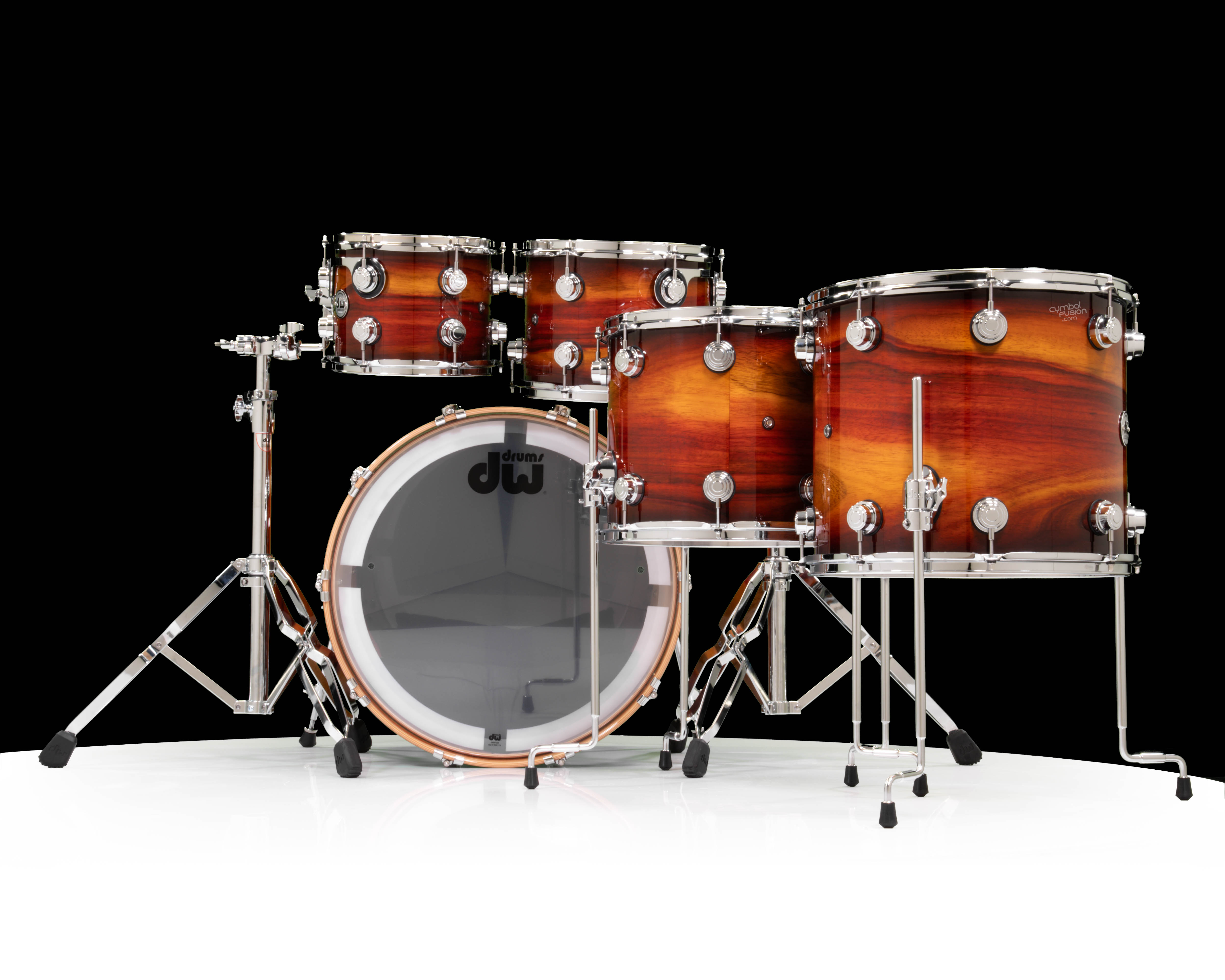 DW Collector's Series Maple 5pc Exotic Almond Burst Horizontal Padauk