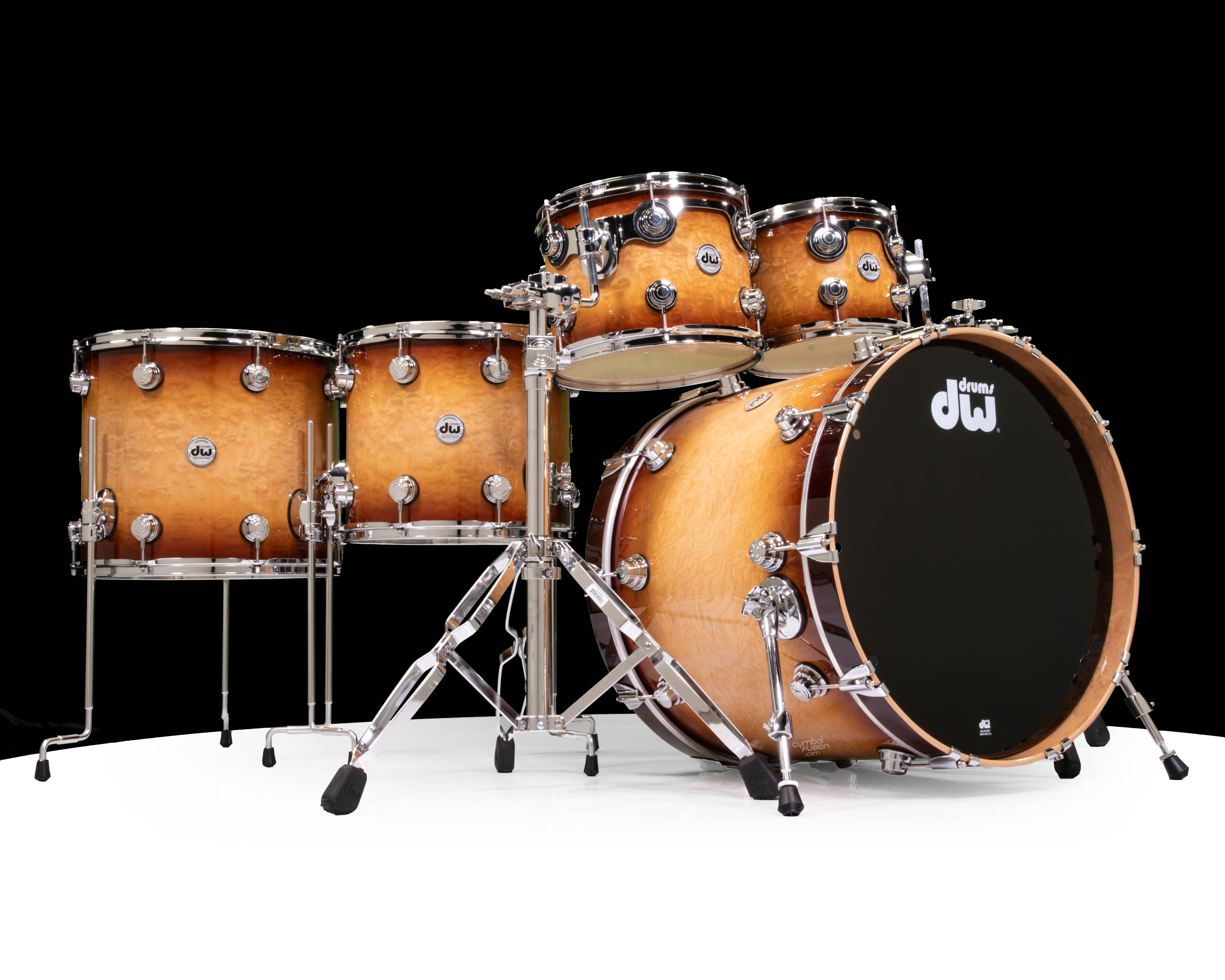 DW Collector's 5pc 333 Maple Kit- Almond Burst on White Ash