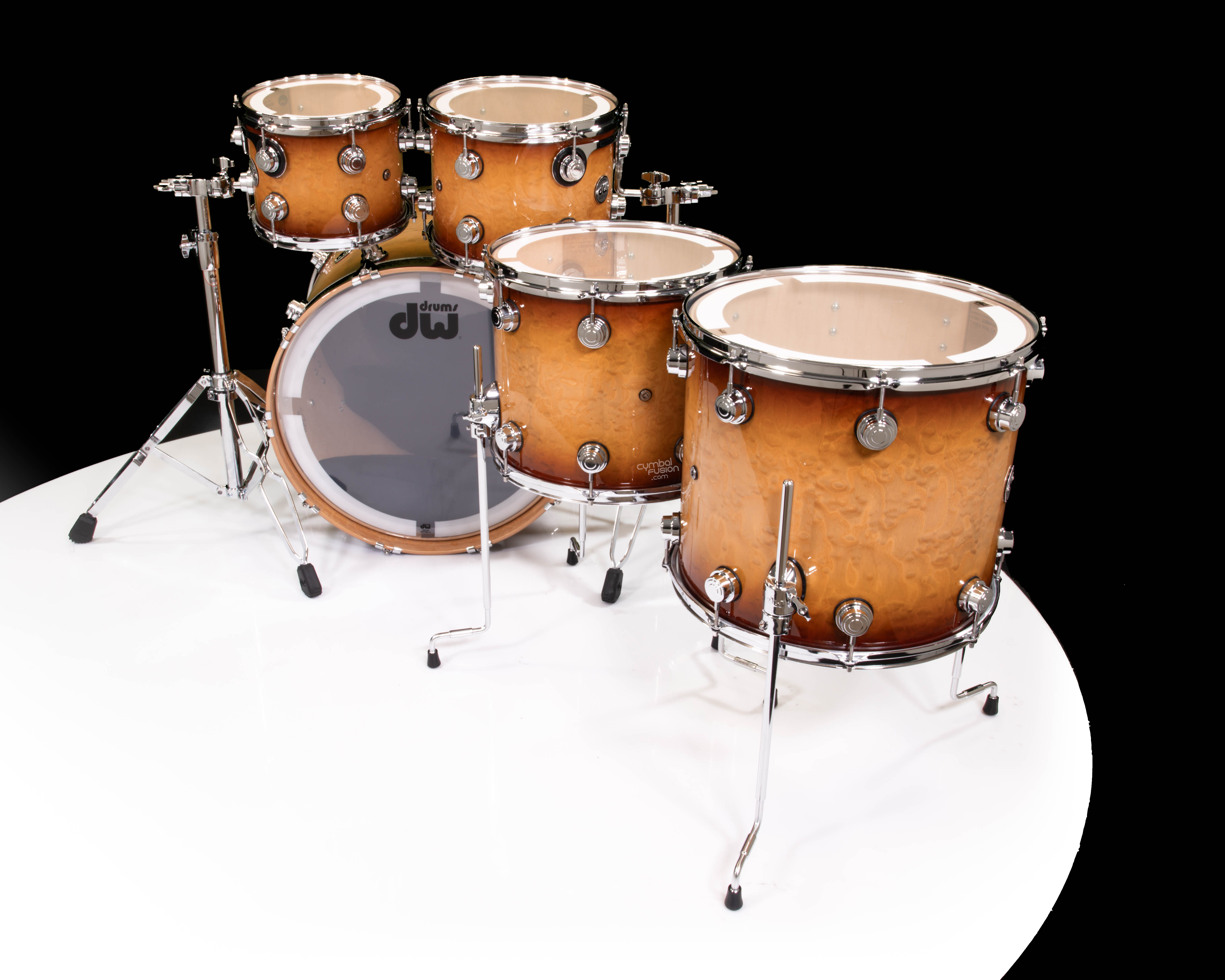 DW Collector's 5pc 333 Maple Kit- Almond Burst on White Ash