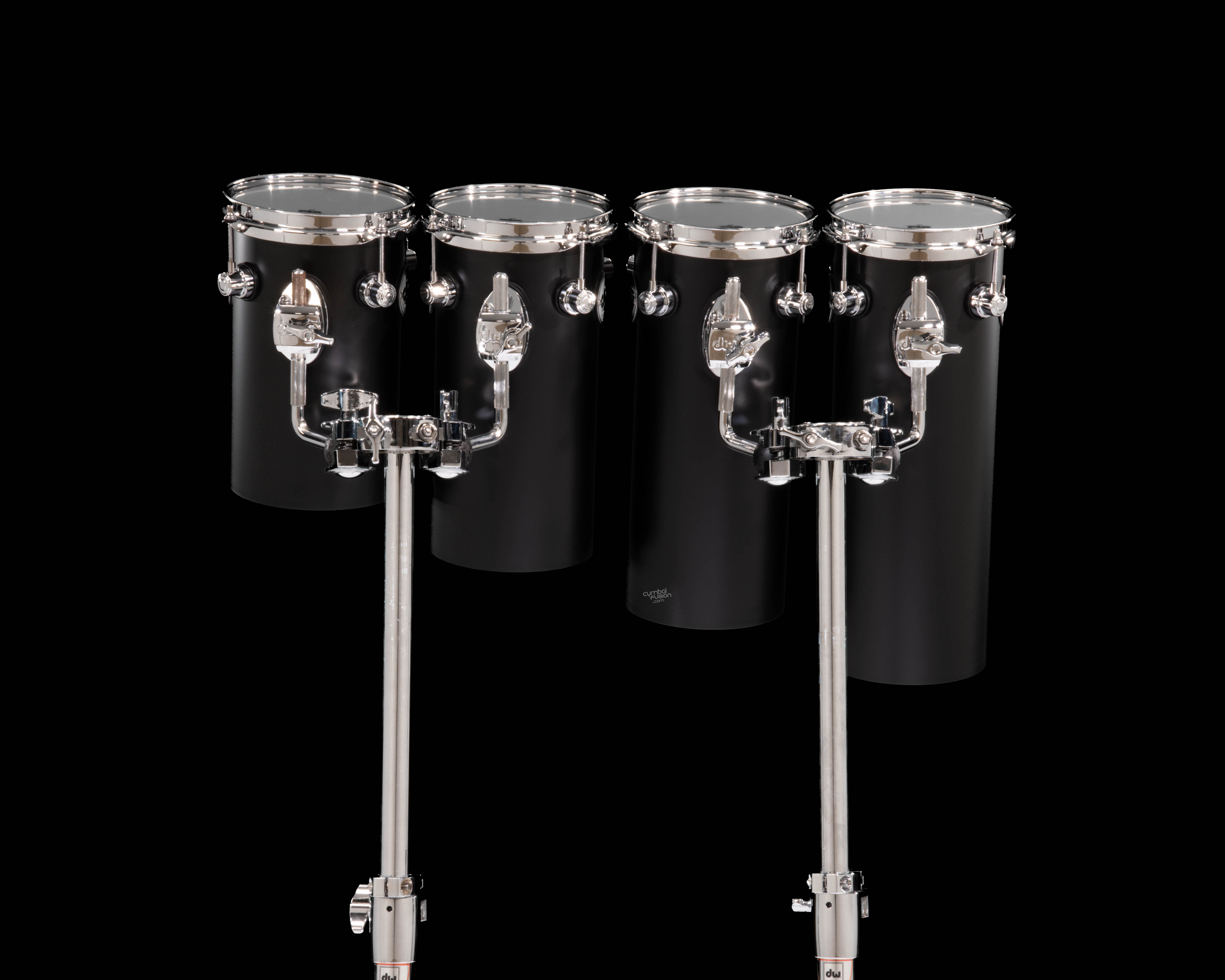 DW Design Series Clear Acrylic Rata Tom Set 10/12/14/16