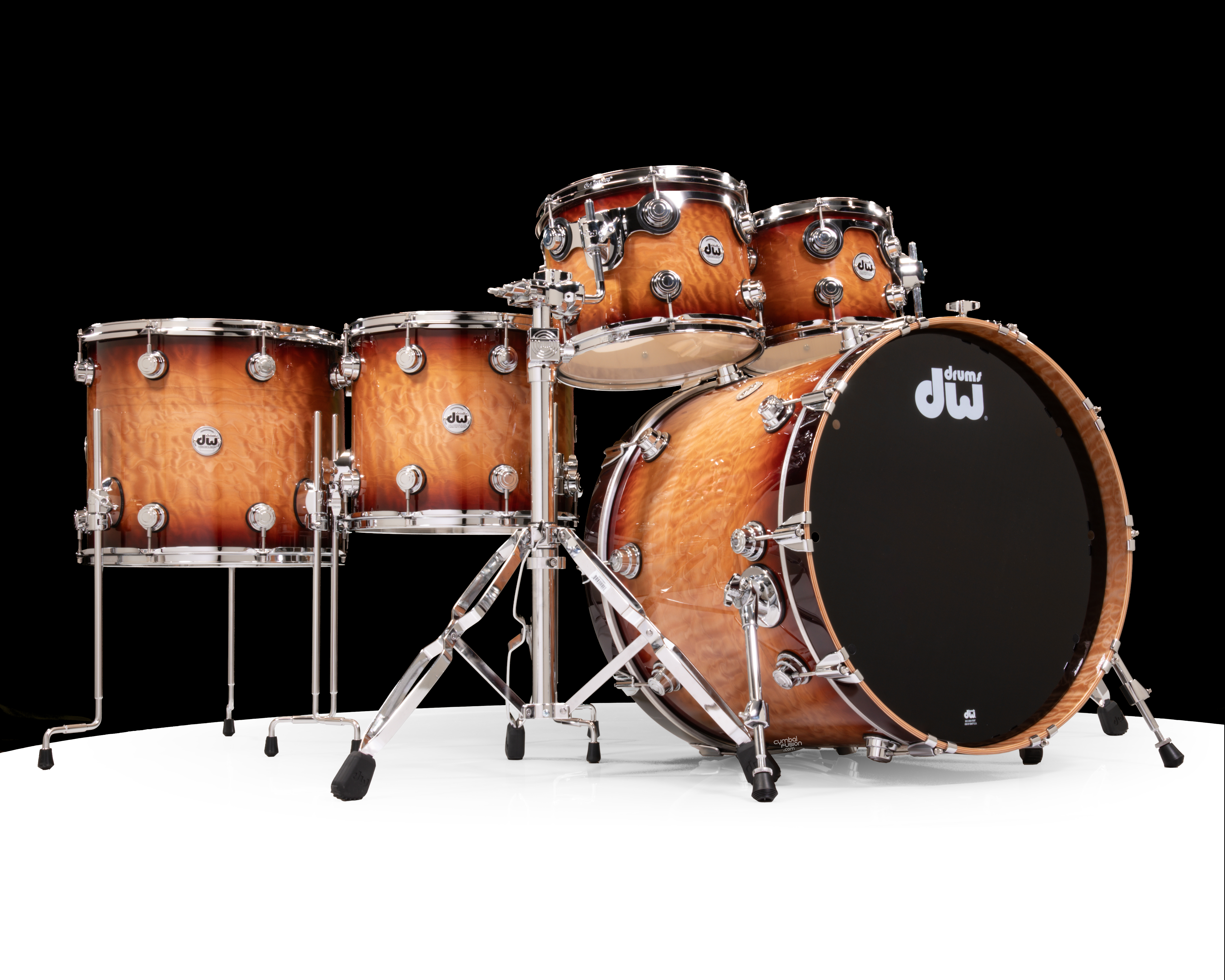 maple 2セット DW Collector's 5pc Maple Kit - Rich Red Burst over Quilted