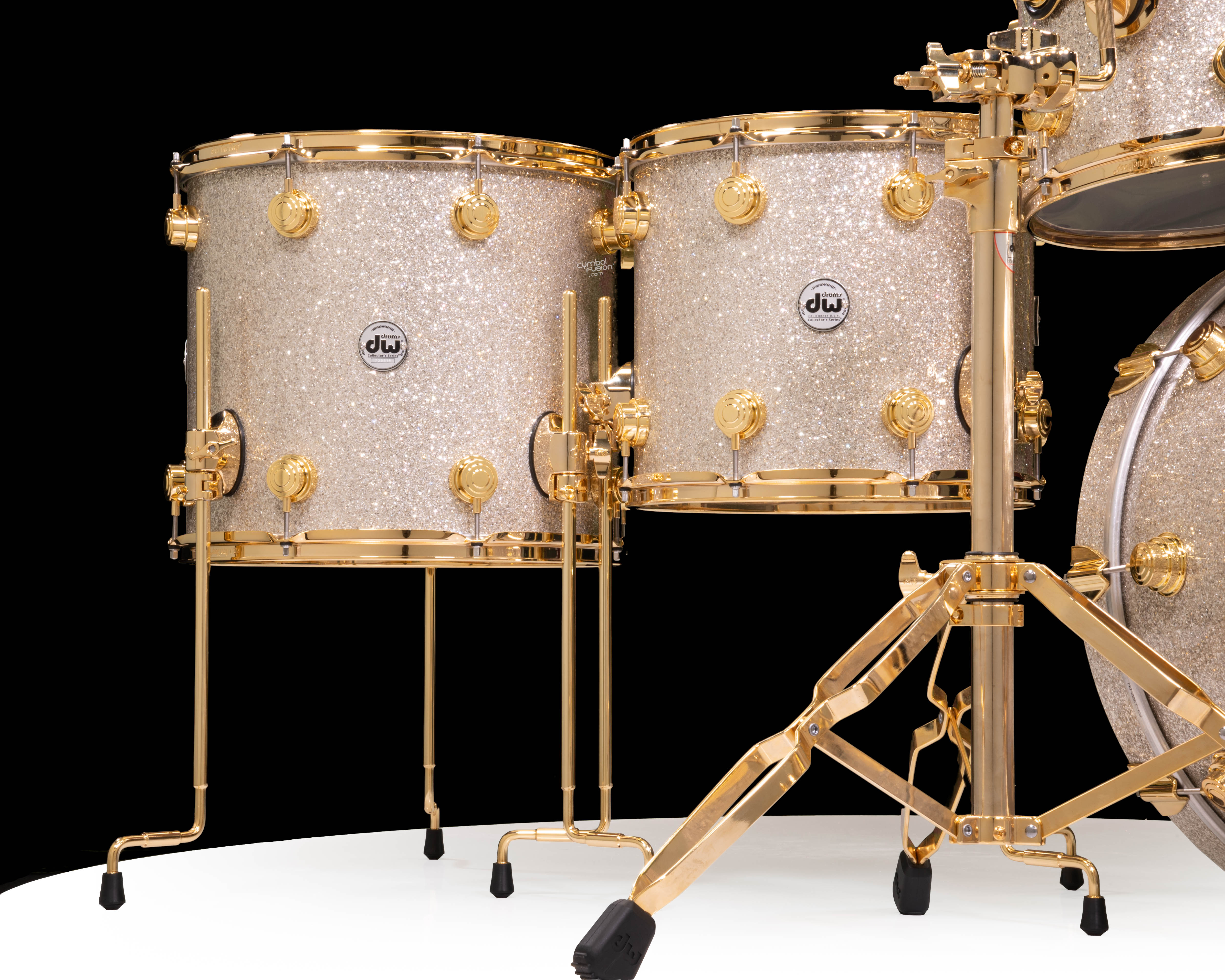 DW Collector's 6pc Purpleheart Kit - Broken Glass w/Gold HW