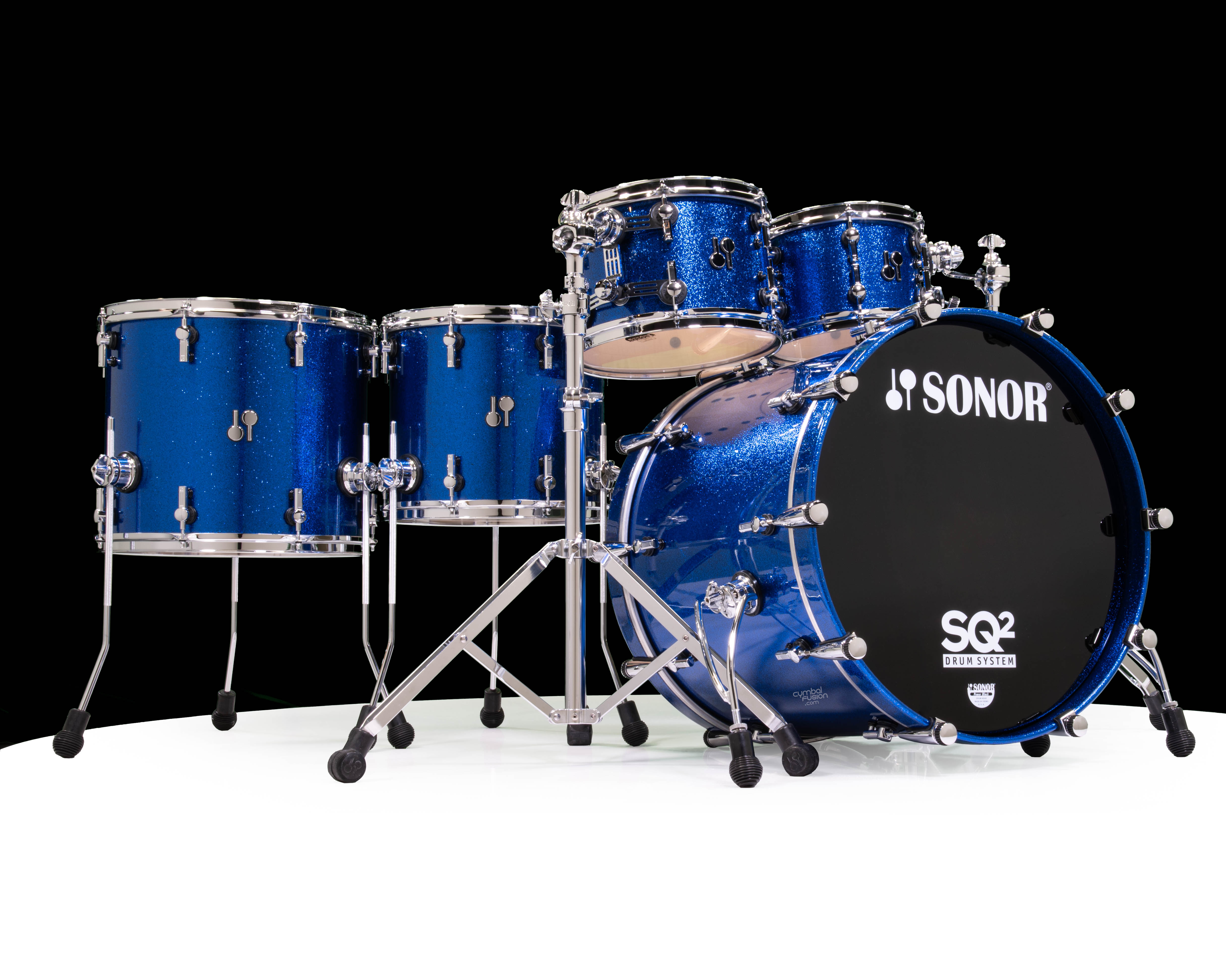 Sonor SQ2 6pc Vintage Maple Shell Pack - Sapphire Sparkle