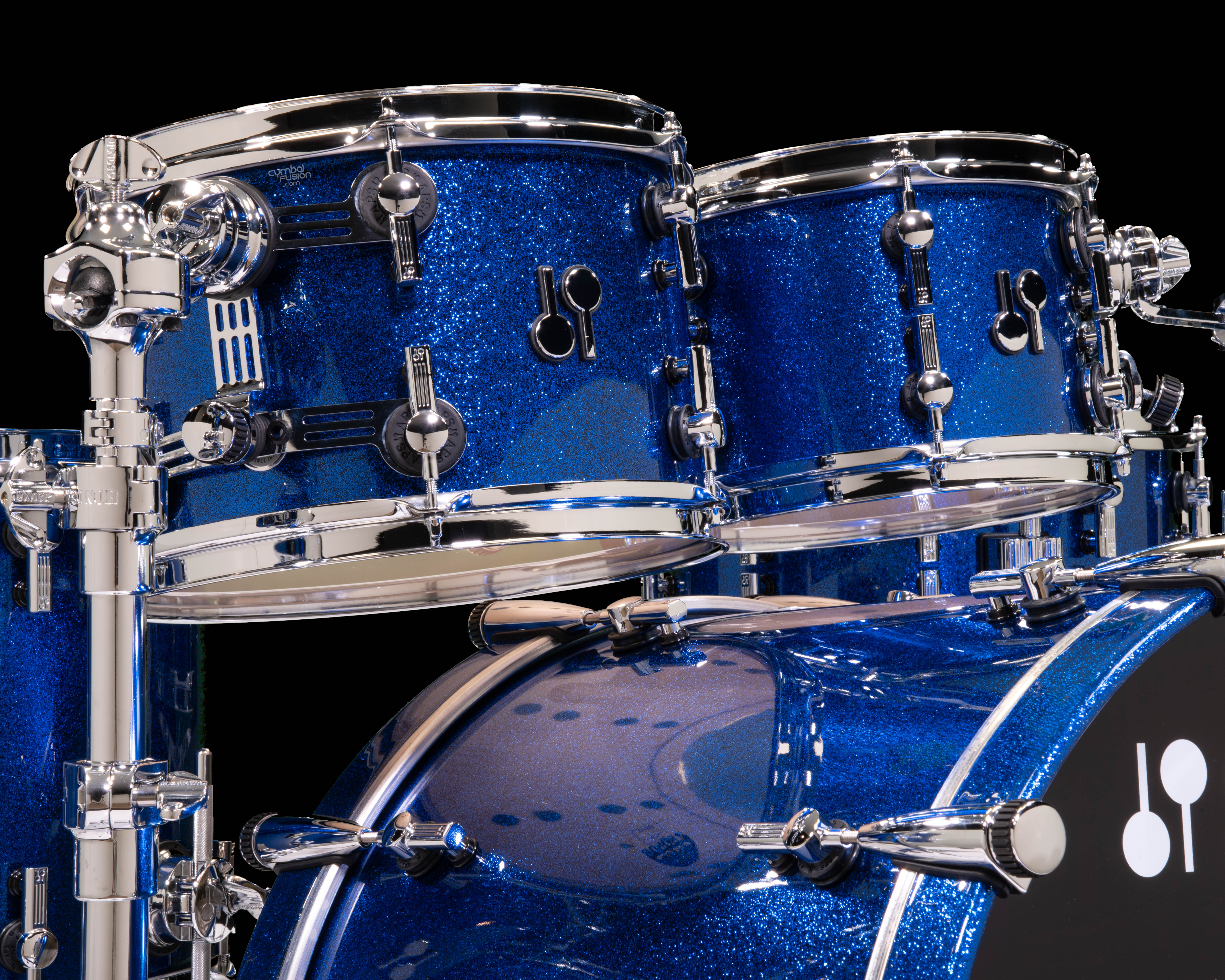 Sonor SQ2 6pc Vintage Maple Shell Pack - Sapphire Sparkle