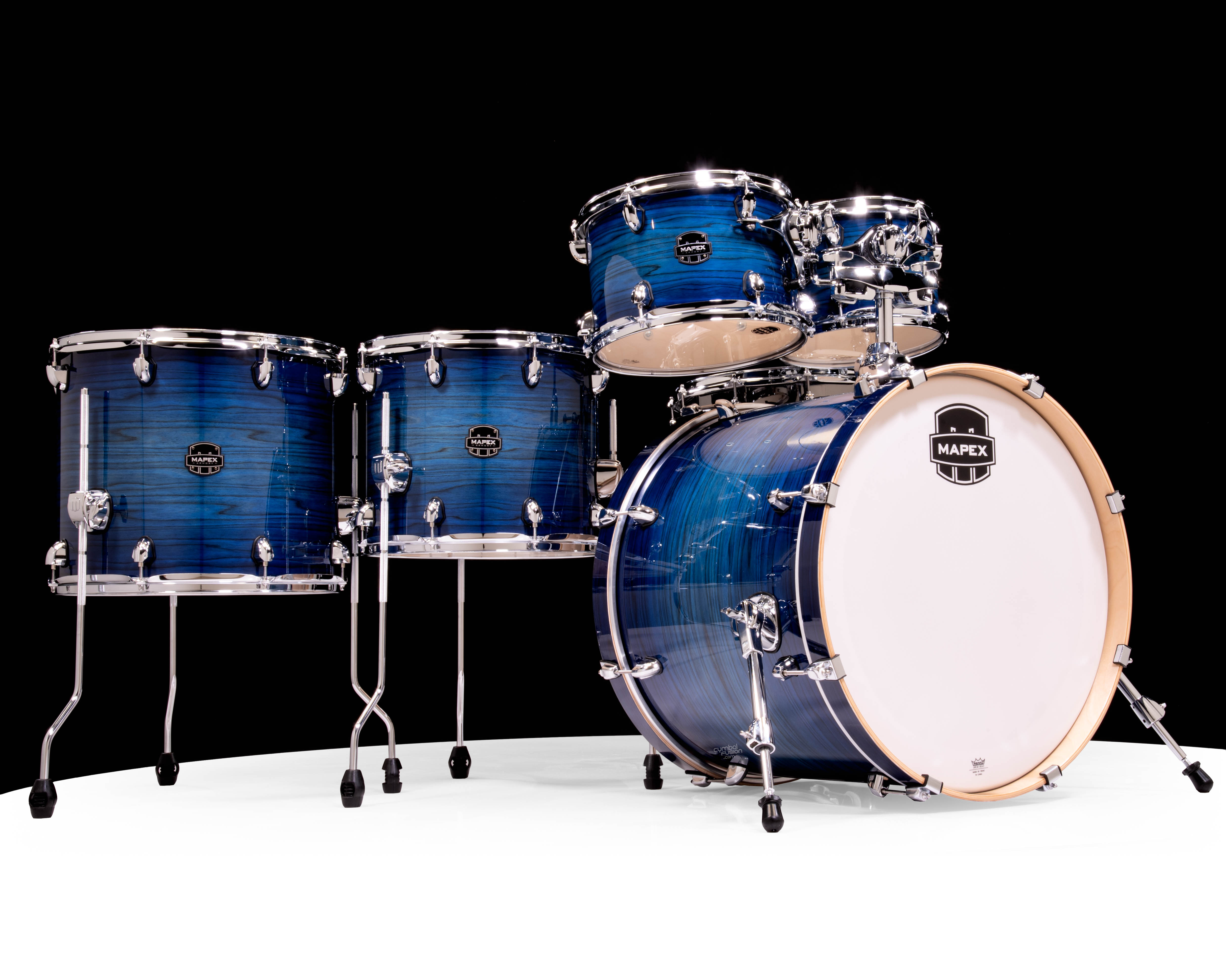 Mapex Armory 6pc Studio Fast Toms Shell Pack Blue Wave Burst
