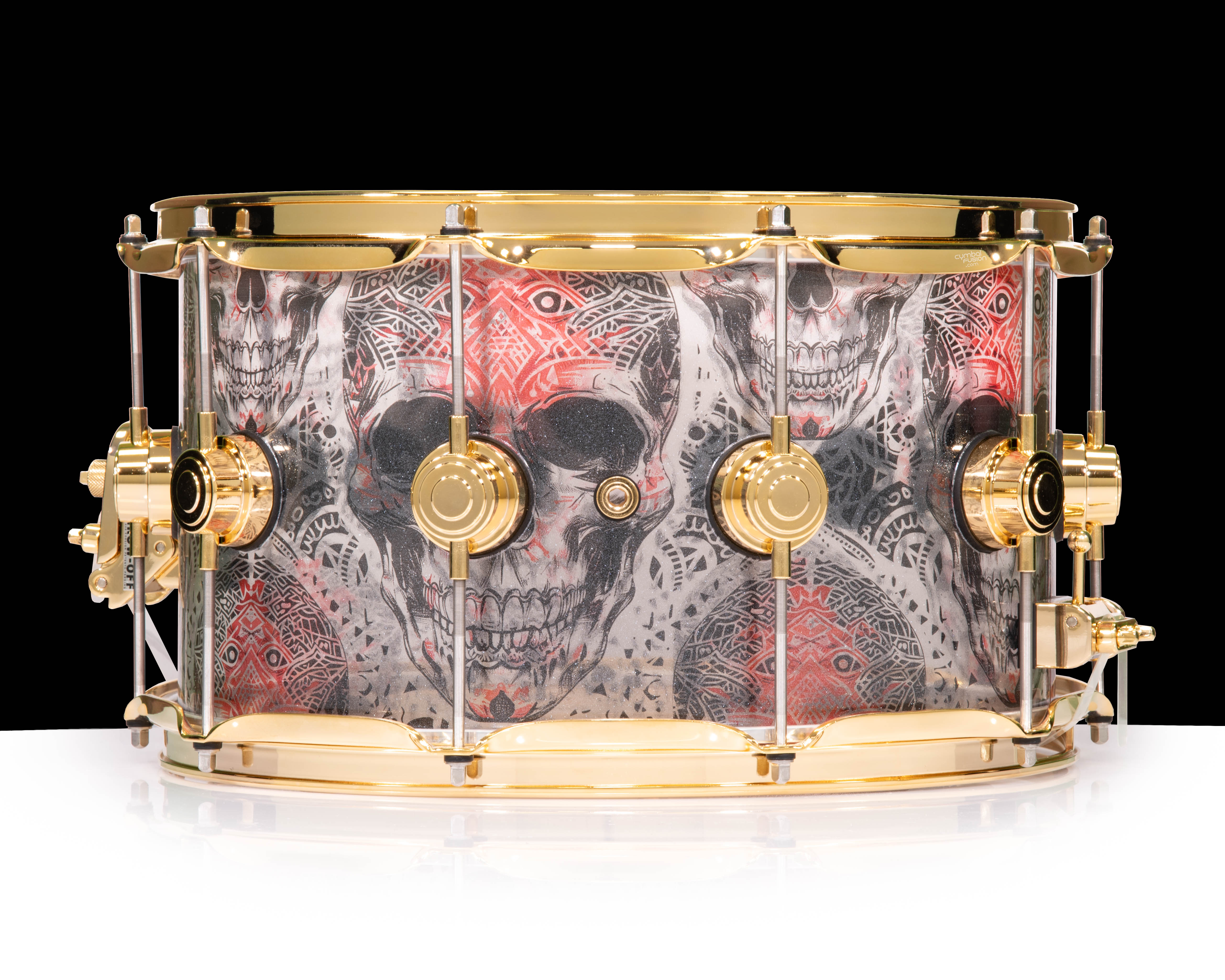 DW Collector's Acrylic 8x14 Snare - Candy Skull Design