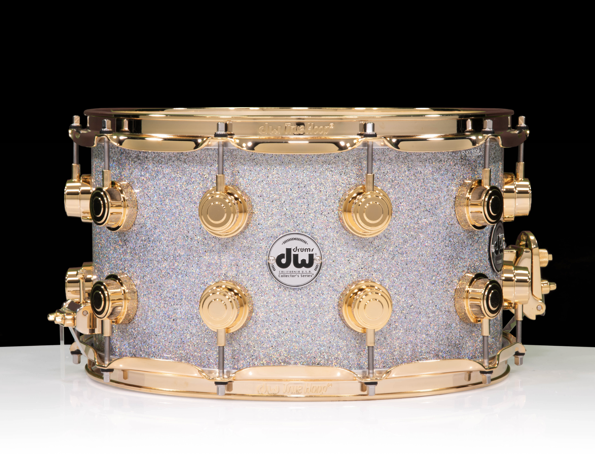 DW Collector's 8x14 Purpleheart Diamond Nebula Snare - Gold Hardware DW Collector's 8x14 Purpleheart Diamond Nebula Snare - Gold Hardware