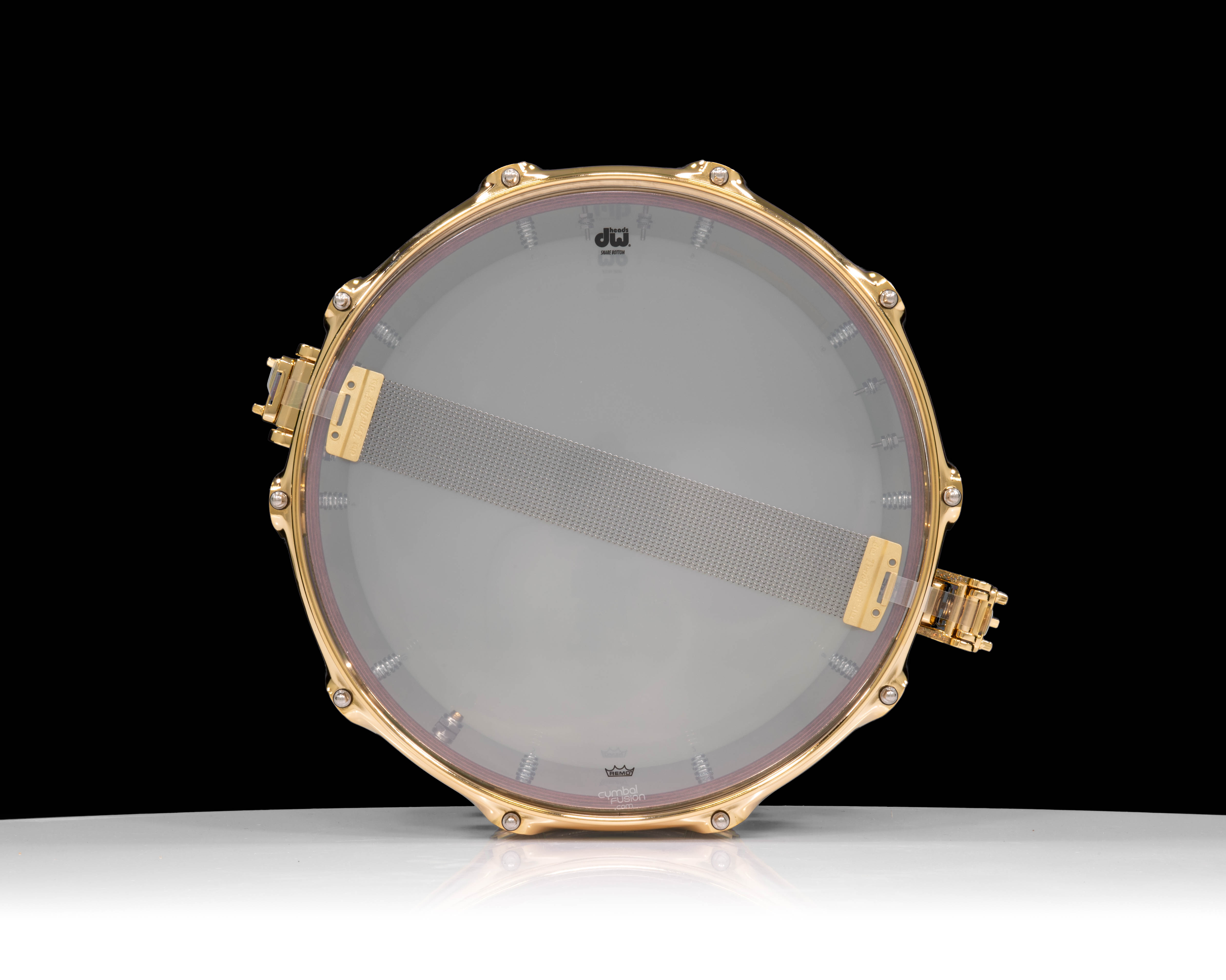 DW Collector's 8x14 Purpleheart Diamond Nebula Snare - Gold Hardware