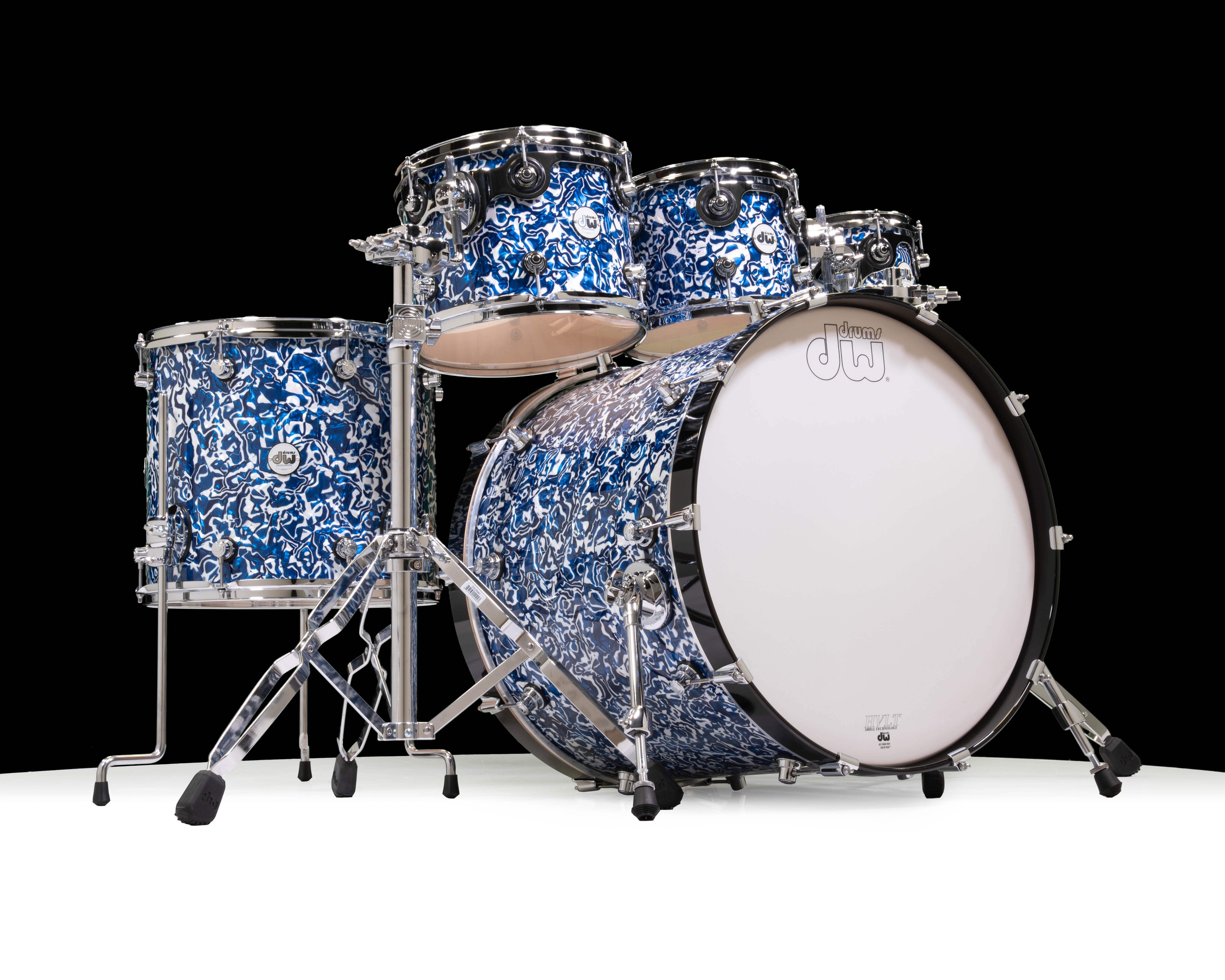 DW Design Series 5pc Shell Pack - Blue Lightning 8/10/12/16/22