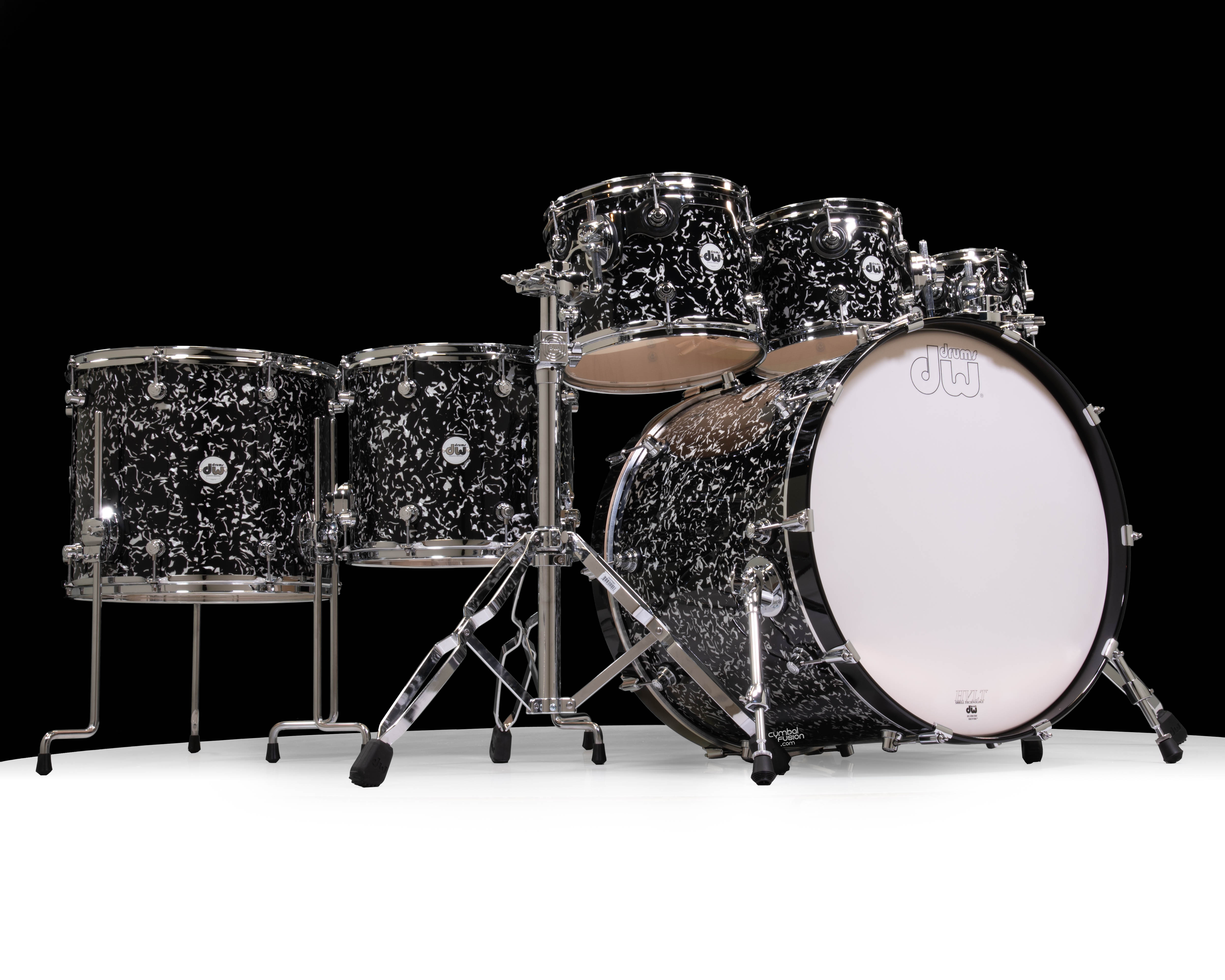 DW Design Series 6pc Shell Pack - Black Lightning Limited Edition