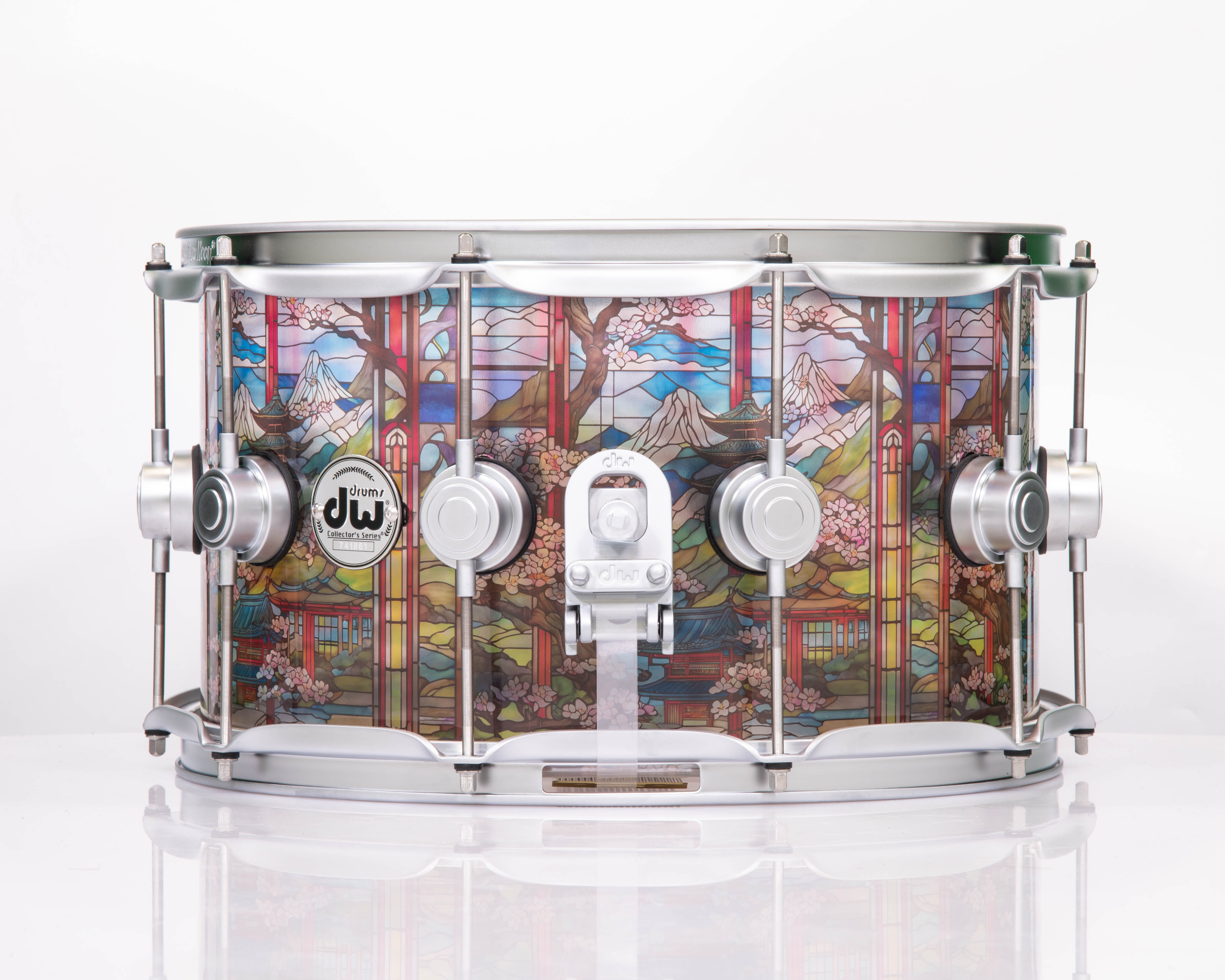DW Collector's Stained Glass Cherry Blossom Acrylic 8x14 Snare