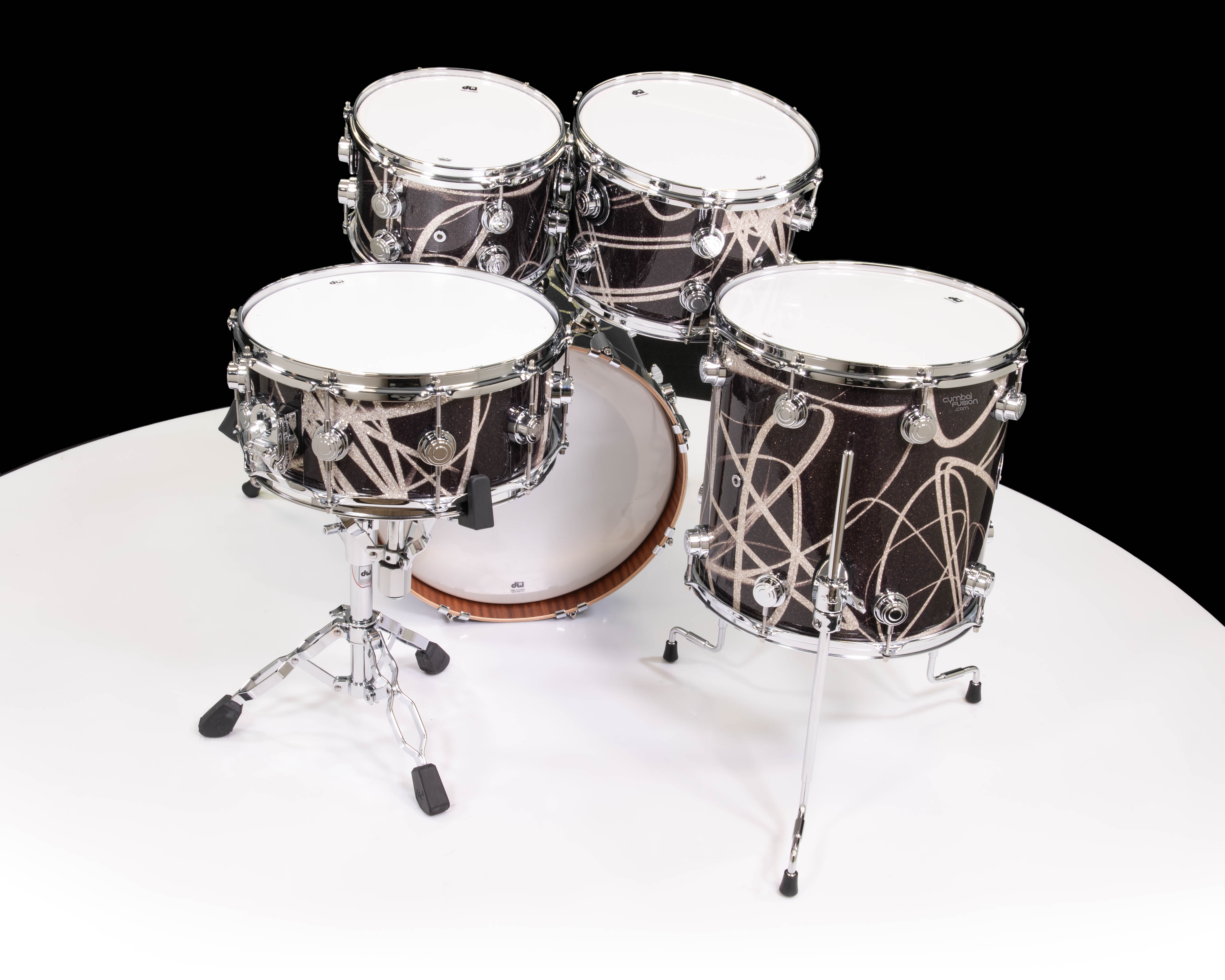 BOHEMIAN GROVE 二枚セット　デスコア Used DW Collector's Series Maple Mahogany 5pc Shell Pack Smoke