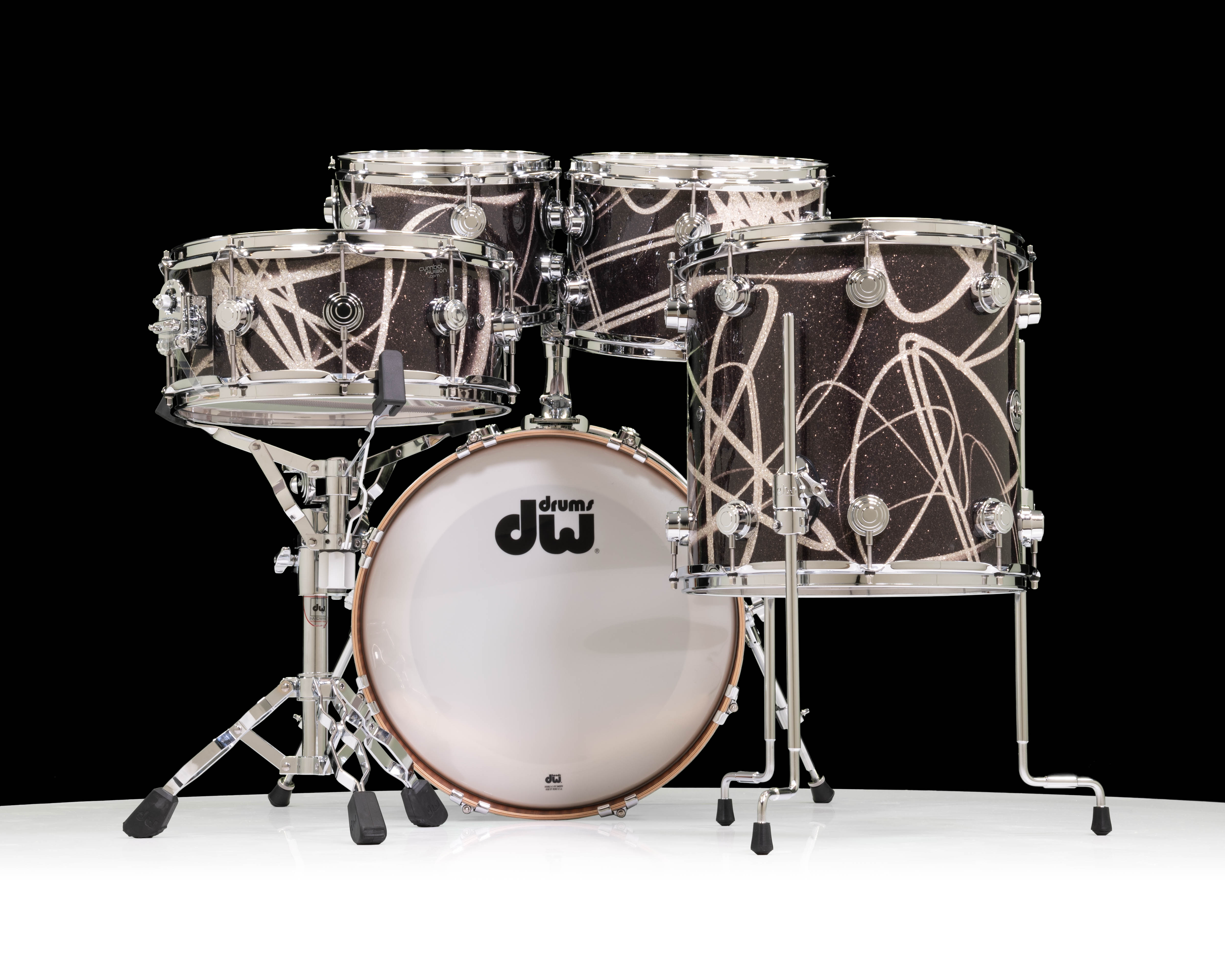 Used DW Collector's Series Maple Mahogany 5pc Shell Pack Smoke