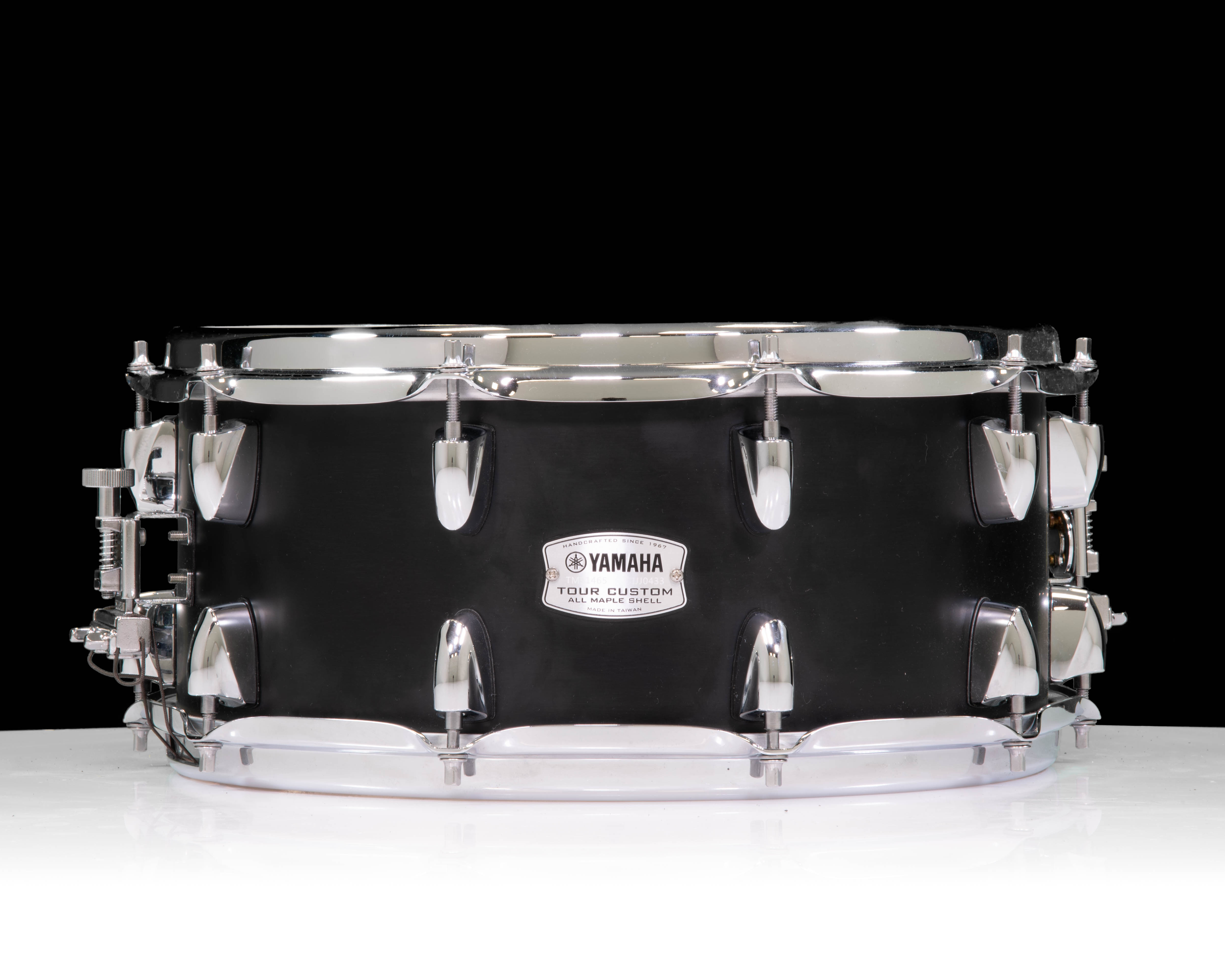 Used Yamaha Tour Custom 14x6.5 Snare Drum - Licorice Satin