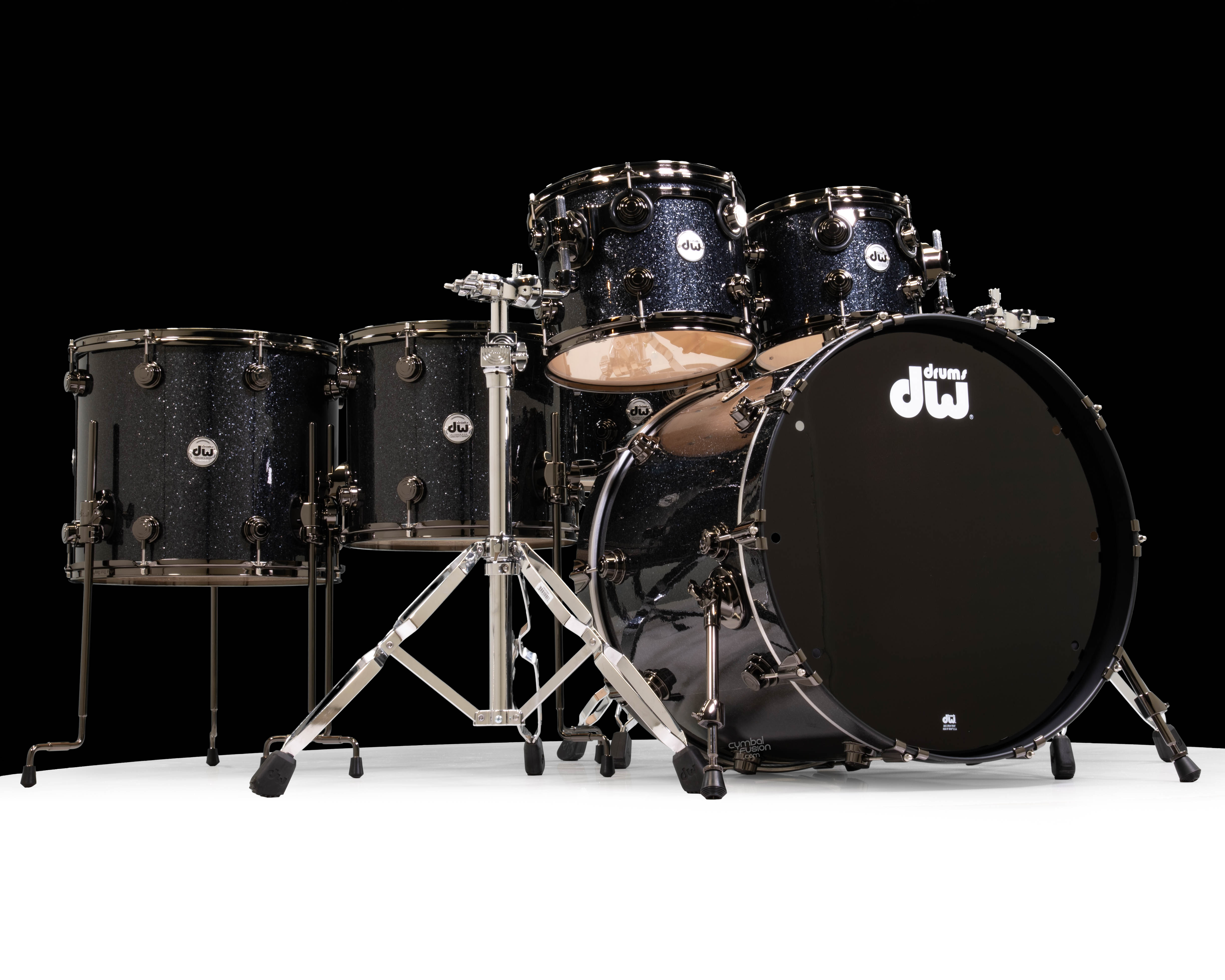 DW Collector's 6pc SSC Maple Kit - Black Ice w/Black Nickel