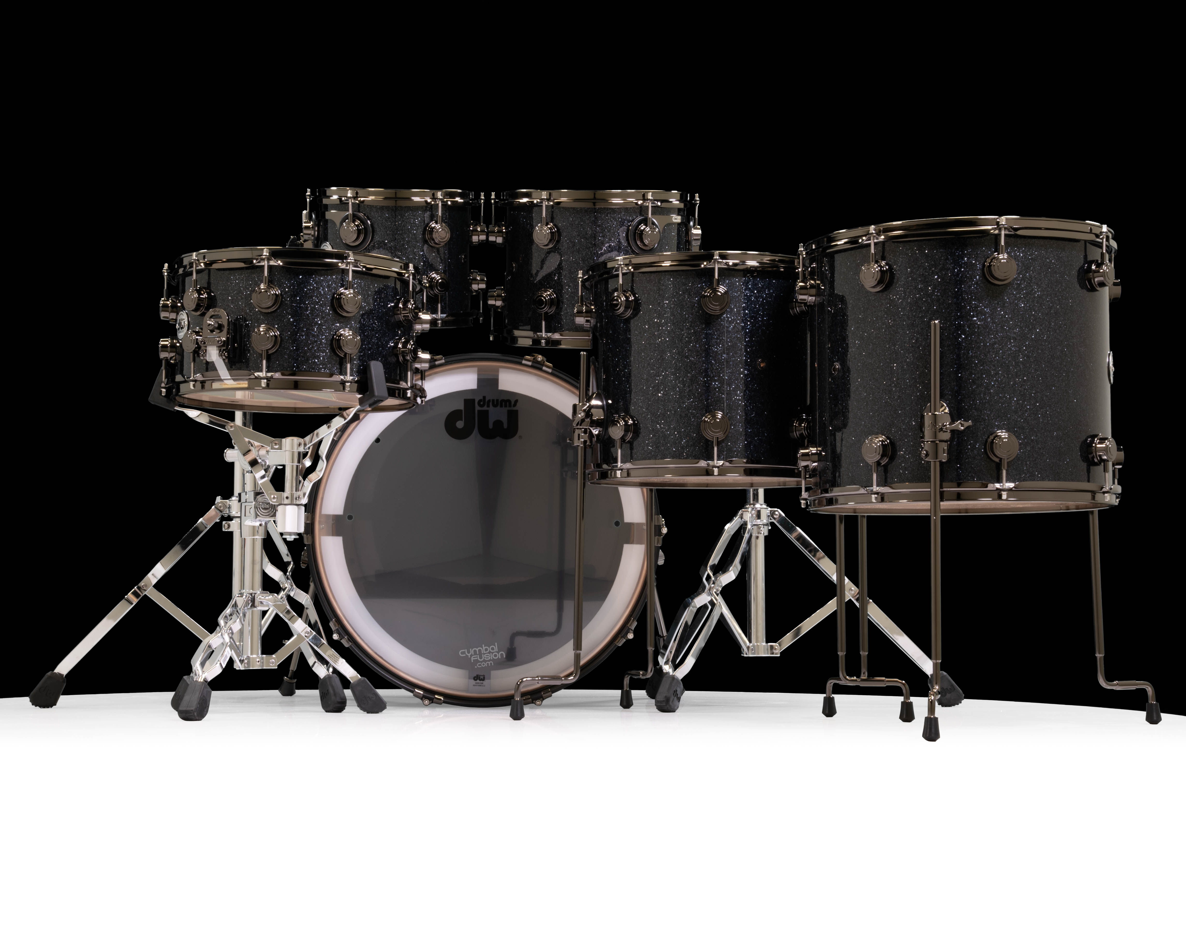 DW Collector's 6pc SSC Maple Kit - Black Ice w/Black Nickel