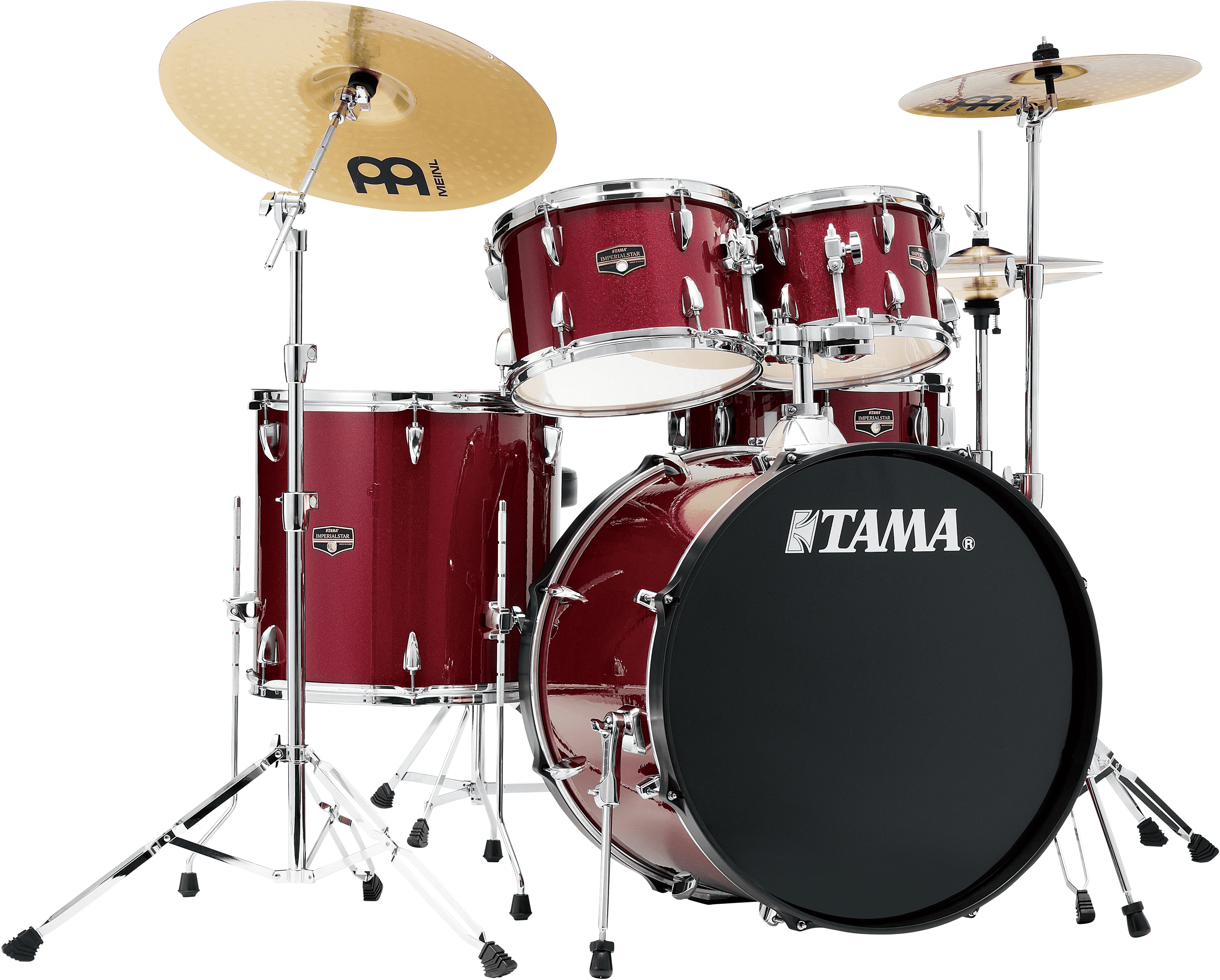 Tama ImperialStar 5pc Complete Drum Set W/ Meinl Cymbals, Hardware