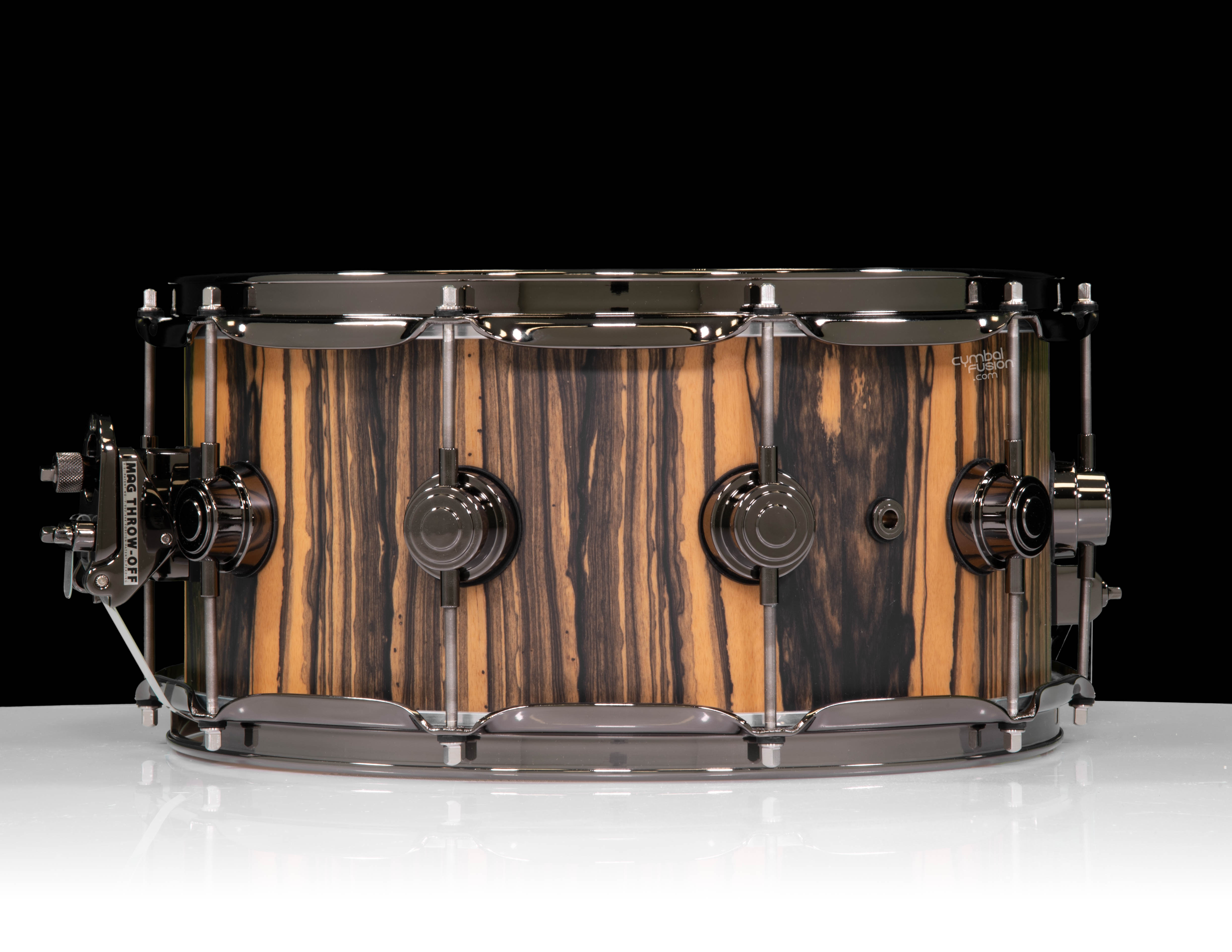 DW Collector's 6.5x14 333 Maple Snare – Royal Ebony | CymbalFusion.com