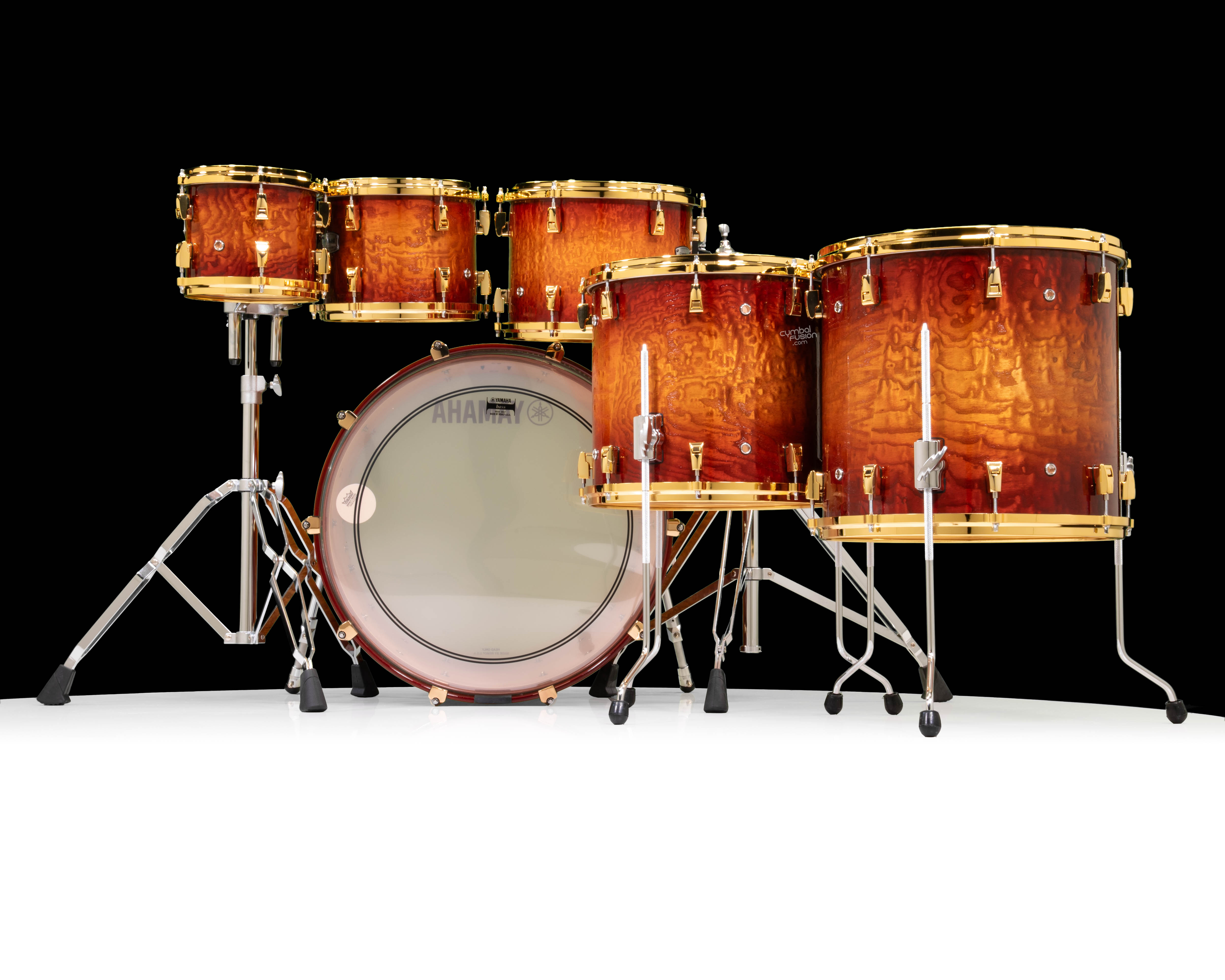 Yamaha PHX 6pc Shell Pack Textured Amber Sunburst with Gold