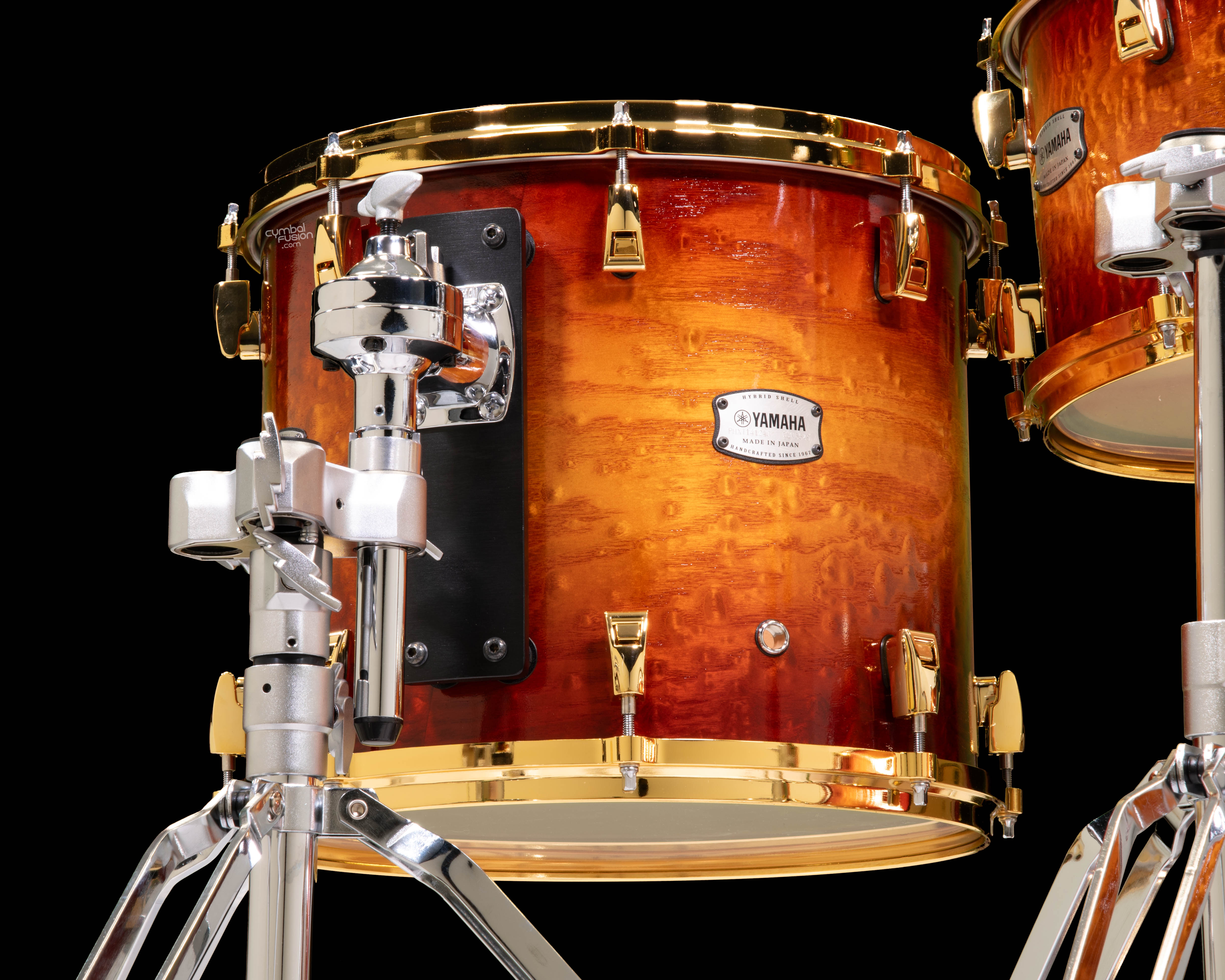 Yamaha Phoenix 4pc Drum Set Textured Amber Sunburst