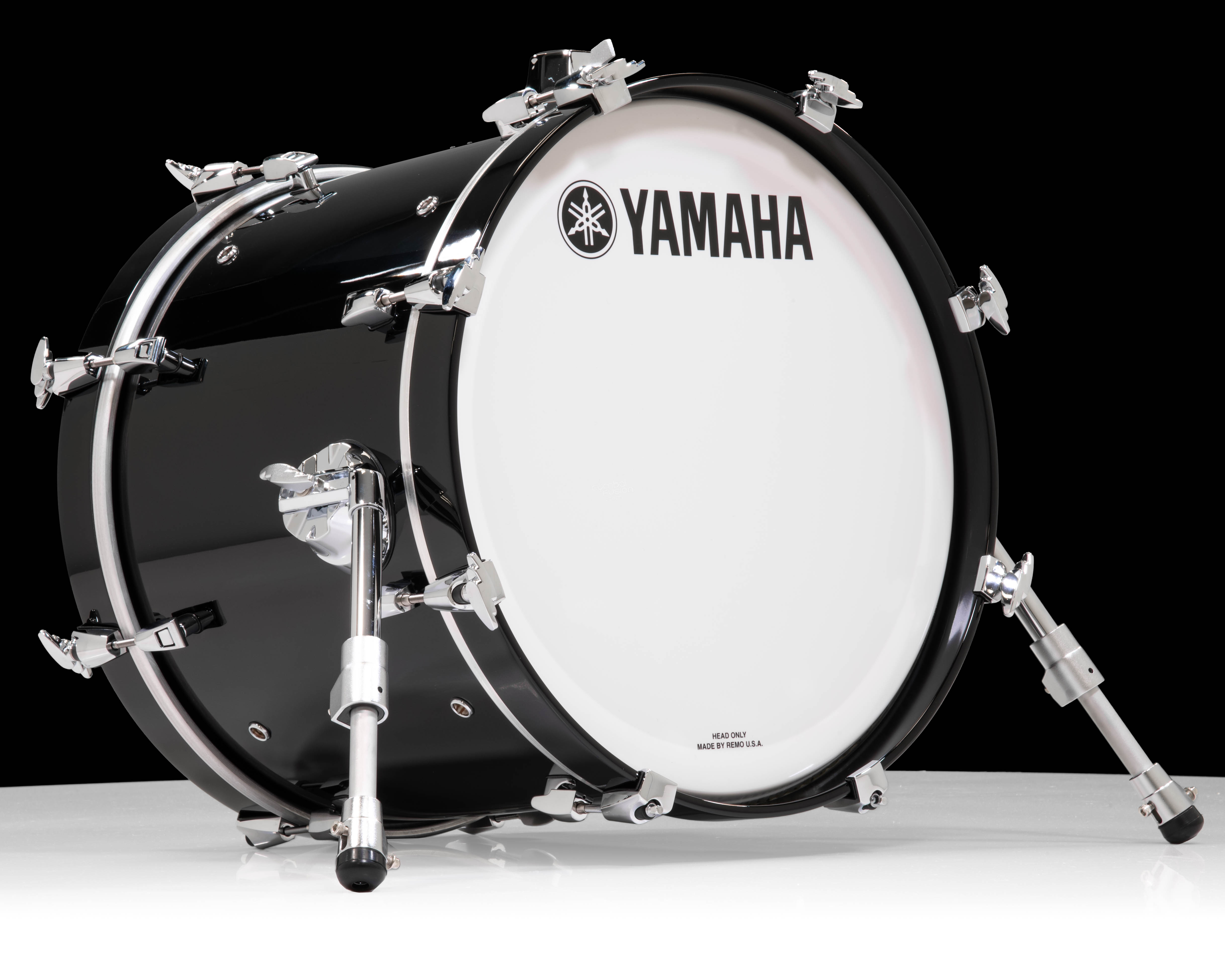 drum'n bass,house,techno,jungle,４つ打ち 54枚 Yamaha PHX 18”x14” Bass Drum – Solid Black w/ Chrome | CymbalFusion